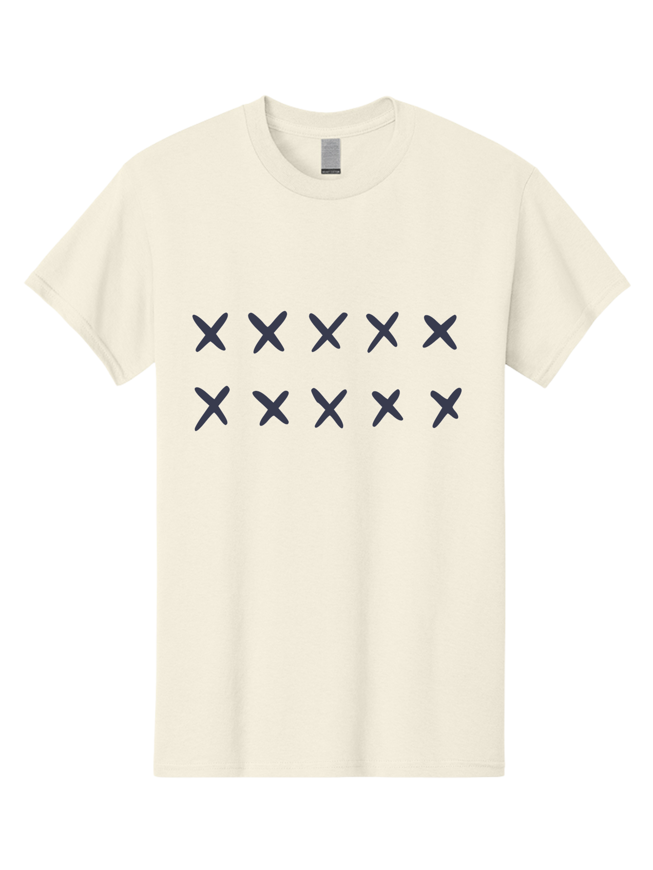 X-Marks Men'S Graphic Tee, 100% Cotton, Comfortable Casual Summer Wear, Machine Washable, Gray X Marks, Multiple X Symbols, Repetitive Pattern, Dark Gray Crosses, Identical Marks, Row Of X'S, Simple Design Elements, Symmetrical Arrangement Aac143 19