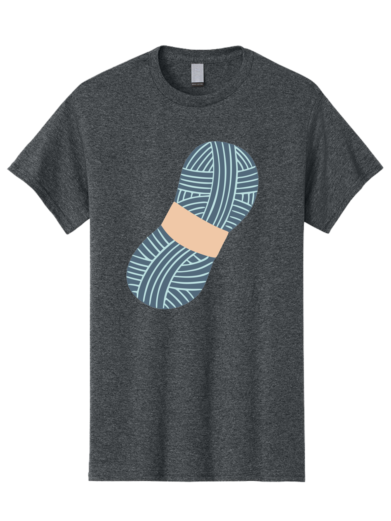Yarn-Ball-1 Men'S Graphic Tee, 100% Cotton, Comfortable Casual Summer Wear, Machine Washable, Gray Yarn, White Stripes, Yarn Ball, Knitting Supplies, Crochet Materials, Craft Project Aac144 7