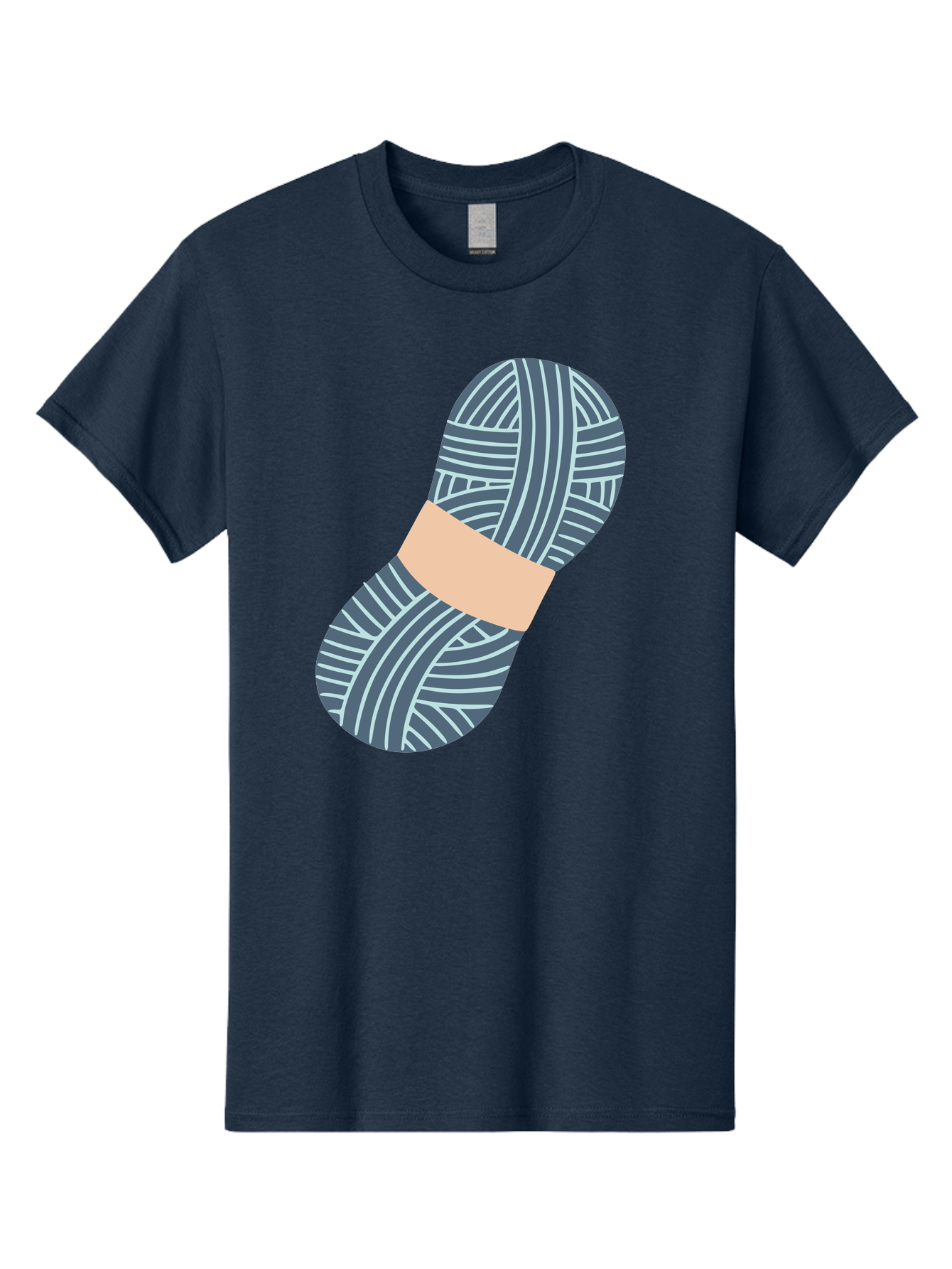 Yarn-Ball-1 Men'S Graphic Tee, 100% Cotton, Comfortable Casual Summer Wear, Machine Washable, Gray Yarn, White Stripes, Yarn Ball, Knitting Supplies, Crochet Materials, Craft Project Aac144