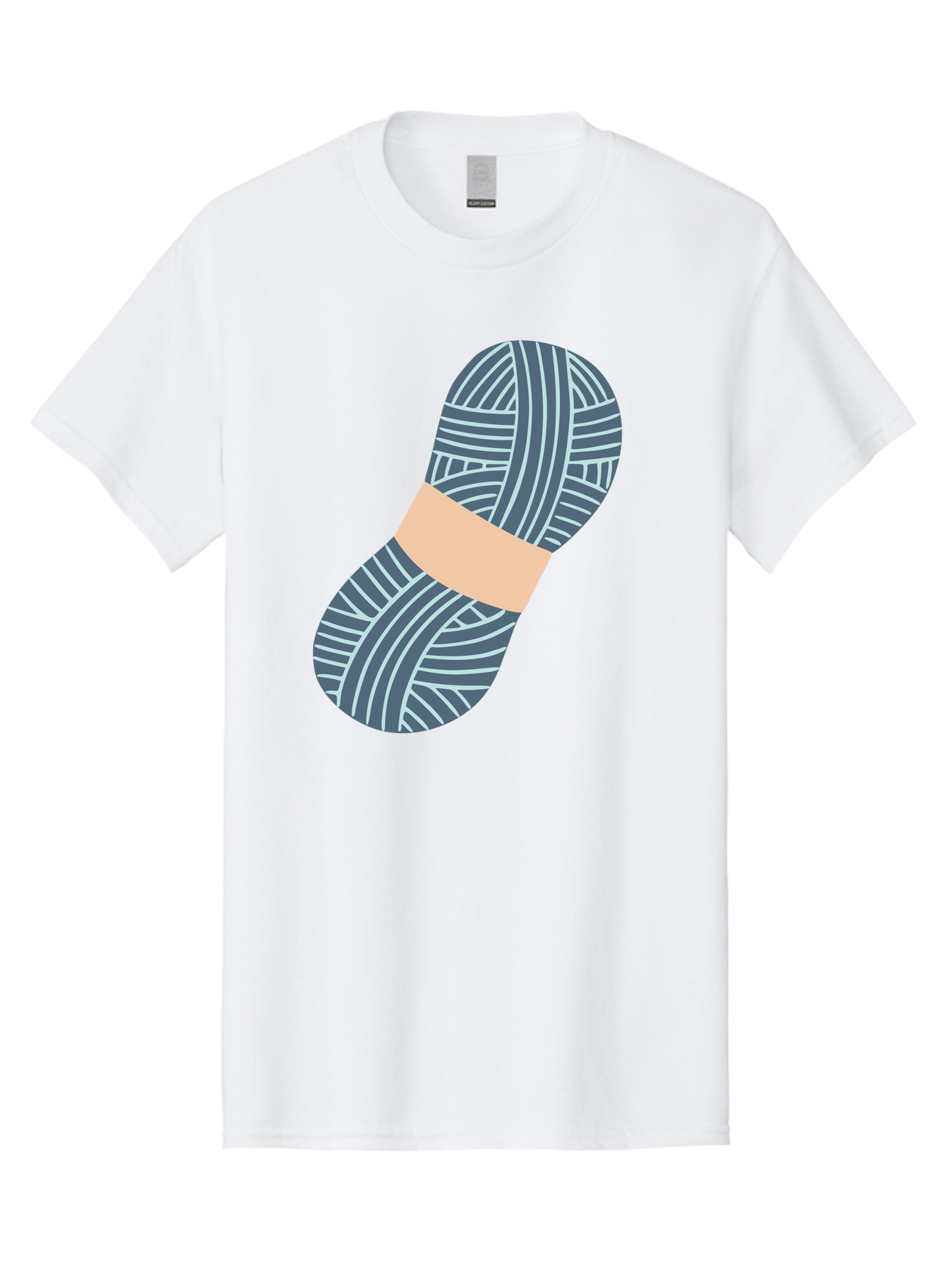 Yarn-Ball-1 Men'S Graphic Tee, 100% Cotton, Comfortable Casual Summer Wear, Machine Washable, Gray Yarn, White Stripes, Yarn Ball, Knitting Supplies, Crochet Materials, Craft Project Aac144 3