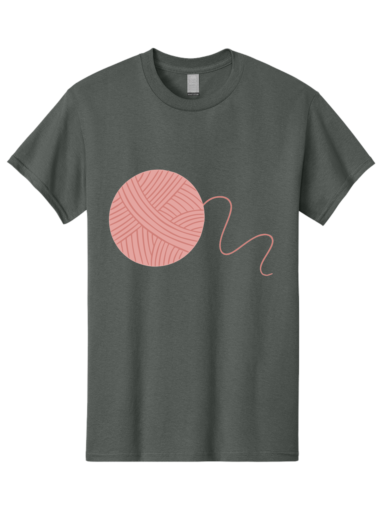 Yarn-Ball Men'S Graphic Tee, 100% Cotton, Comfortable Casual Summer Wear, Machine Washable, Pink Yarn, Ball Of Yarn, Knitting Supplies, Crochet Materials, Crafting Tools, Handmade Hobby, Diy Project, Yarn Thread, Pink Color Aac145 7