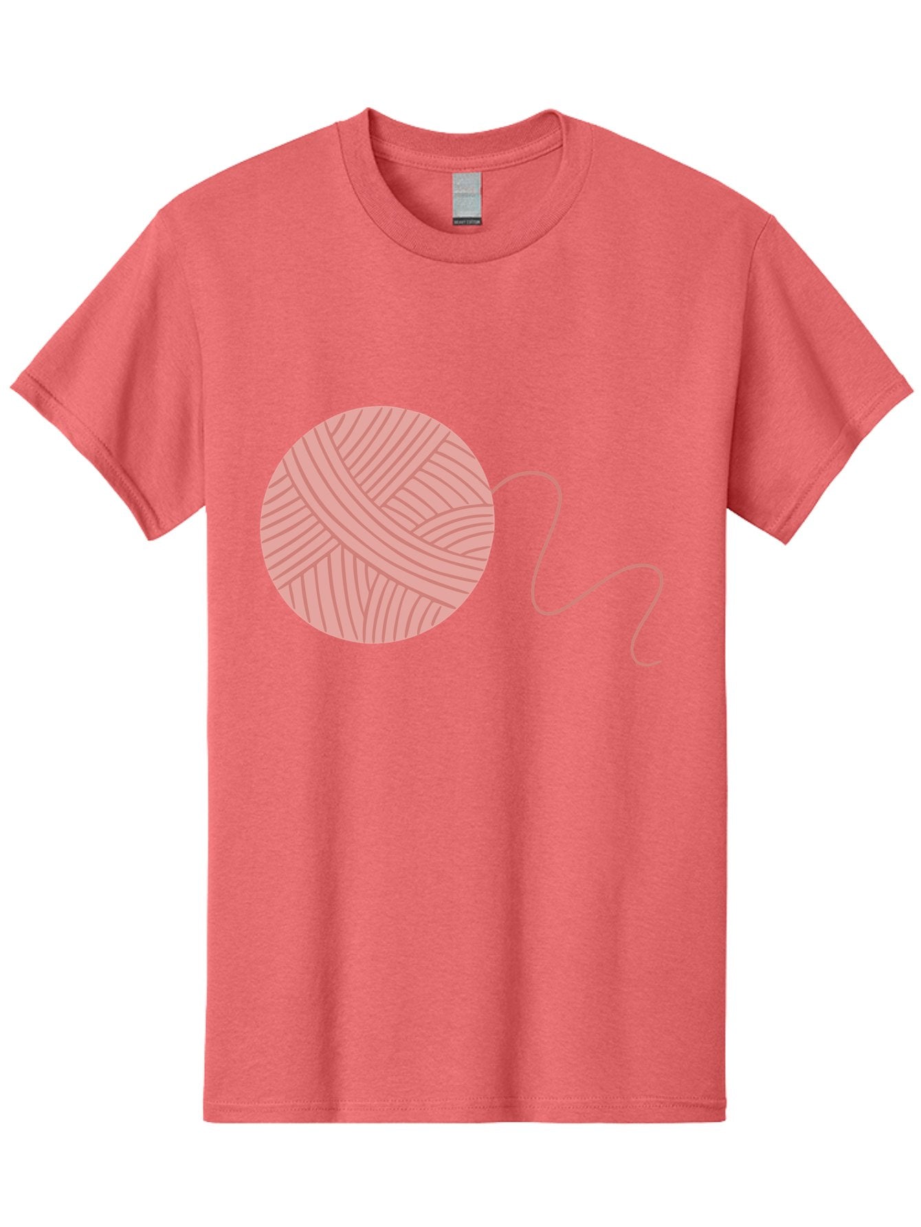 Yarn-Ball Men'S Graphic Tee, 100% Cotton, Comfortable Casual Summer Wear, Machine Washable, Pink Yarn, Ball Of Yarn, Knitting Supplies, Crochet Materials, Crafting Tools, Handmade Hobby, Diy Project, Yarn Thread, Pink Color Aac145 4
