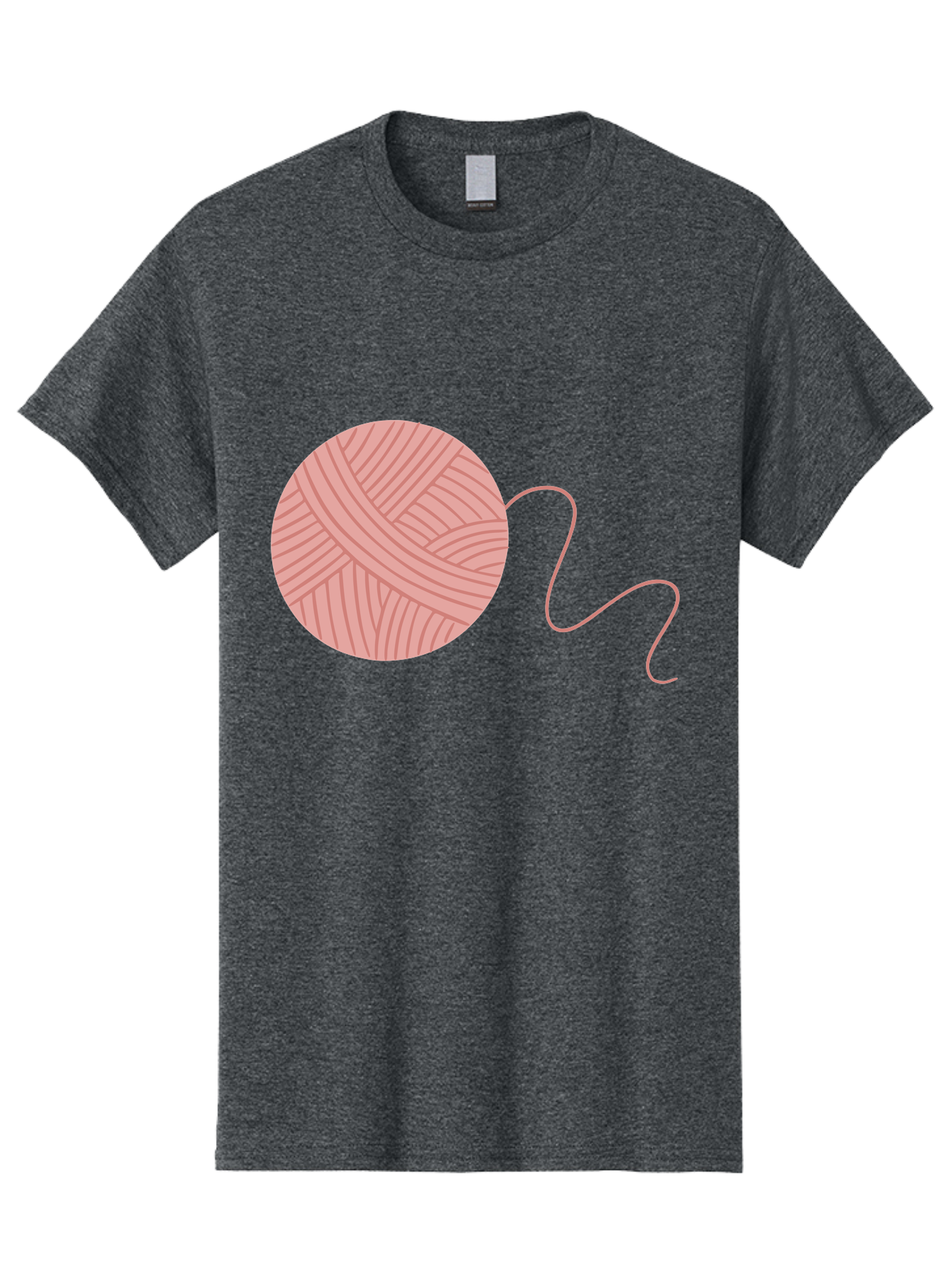 Yarn-Ball Men'S Graphic Tee, 100% Cotton, Comfortable Casual Summer Wear, Machine Washable, Pink Yarn, Ball Of Yarn, Knitting Supplies, Crochet Materials, Crafting Tools, Handmade Hobby, Diy Project, Yarn Thread, Pink Color Aac145 29