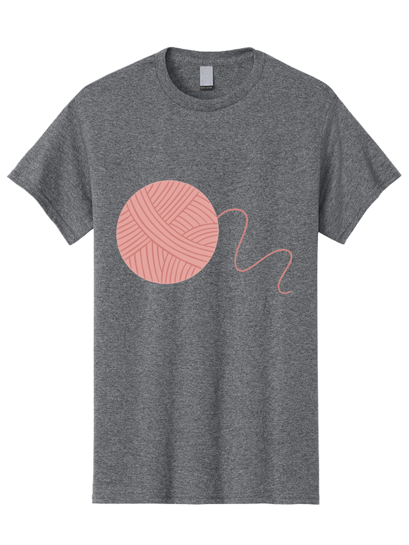 Yarn-Ball Men'S Graphic Tee, 100% Cotton, Comfortable Casual Summer Wear, Machine Washable, Pink Yarn, Ball Of Yarn, Knitting Supplies, Crochet Materials, Crafting Tools, Handmade Hobby, Diy Project, Yarn Thread, Pink Color Aac145 13