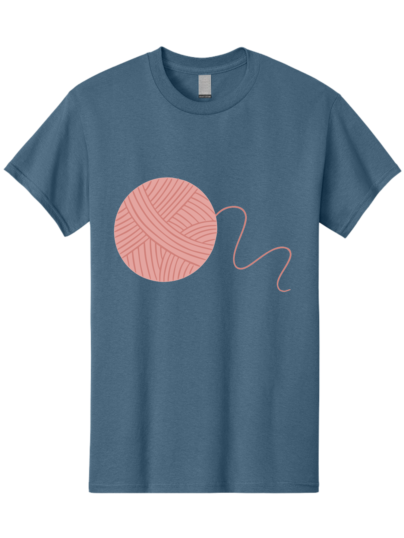 Yarn-Ball Men'S Graphic Tee, 100% Cotton, Comfortable Casual Summer Wear, Machine Washable, Pink Yarn, Ball Of Yarn, Knitting Supplies, Crochet Materials, Crafting Tools, Handmade Hobby, Diy Project, Yarn Thread, Pink Color Aac145