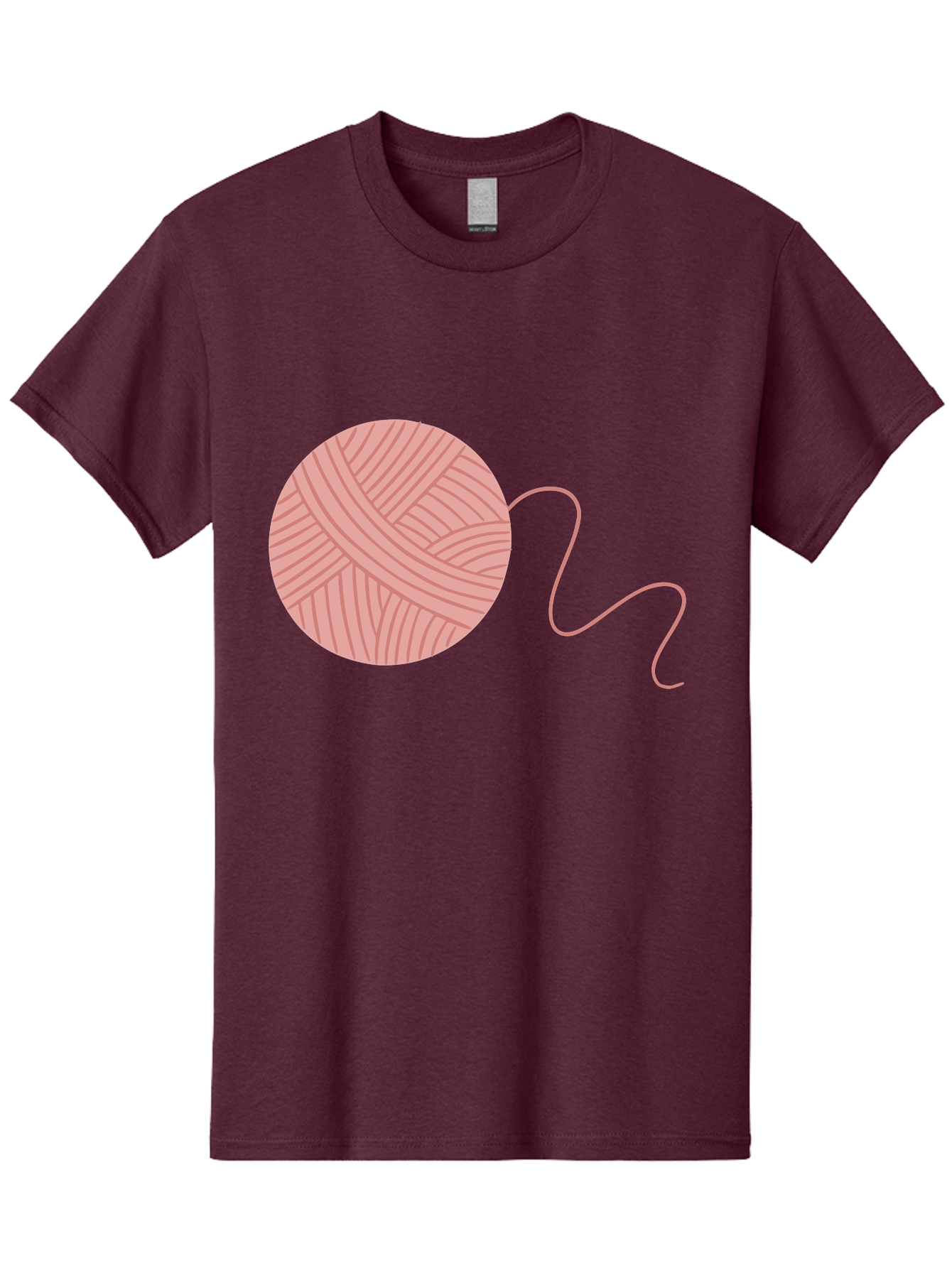 Yarn-Ball Men'S Graphic Tee, 100% Cotton, Comfortable Casual Summer Wear, Machine Washable, Pink Yarn, Ball Of Yarn, Knitting Supplies, Crochet Materials, Crafting Tools, Handmade Hobby, Diy Project, Yarn Thread, Pink Color Aac145 11