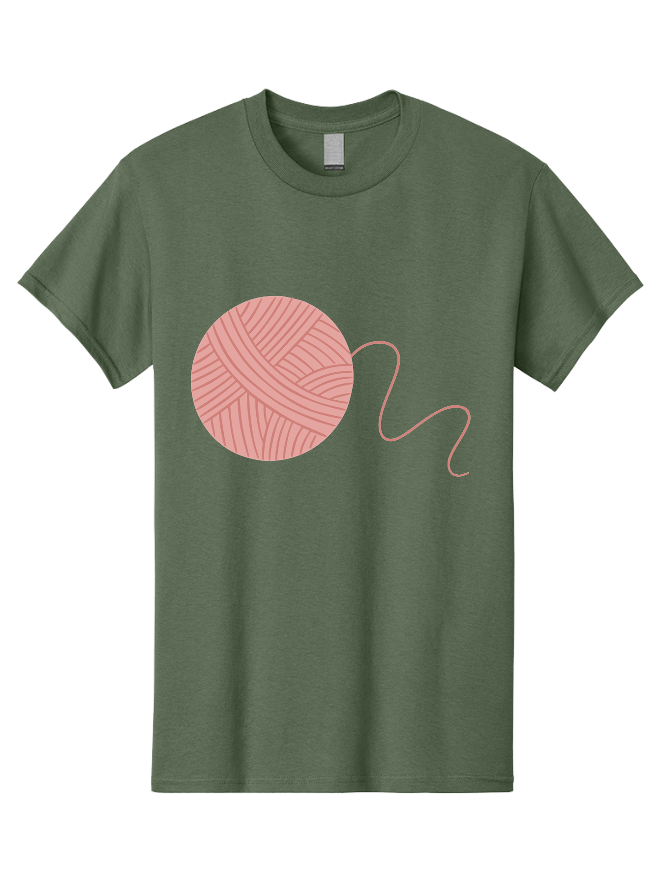 Yarn-Ball Men'S Graphic Tee, 100% Cotton, Comfortable Casual Summer Wear, Machine Washable, Pink Yarn, Ball Of Yarn, Knitting Supplies, Crochet Materials, Crafting Tools, Handmade Hobby, Diy Project, Yarn Thread, Pink Color Aac145 27