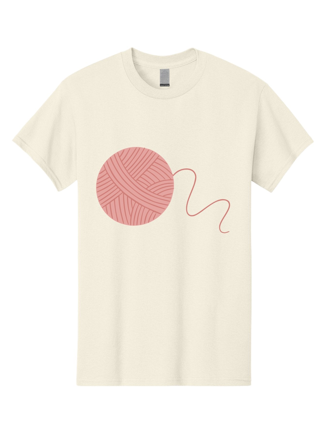 Yarn-Ball Men'S Graphic Tee, 100% Cotton, Comfortable Casual Summer Wear, Machine Washable, Pink Yarn, Ball Of Yarn, Knitting Supplies, Crochet Materials, Crafting Tools, Handmade Hobby, Diy Project, Yarn Thread, Pink Color Aac145 9