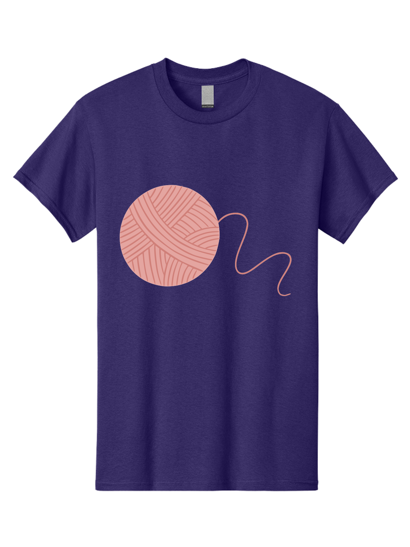 Yarn-Ball Men'S Graphic Tee, 100% Cotton, Comfortable Casual Summer Wear, Machine Washable, Pink Yarn, Ball Of Yarn, Knitting Supplies, Crochet Materials, Crafting Tools, Handmade Hobby, Diy Project, Yarn Thread, Pink Color Aac145 25