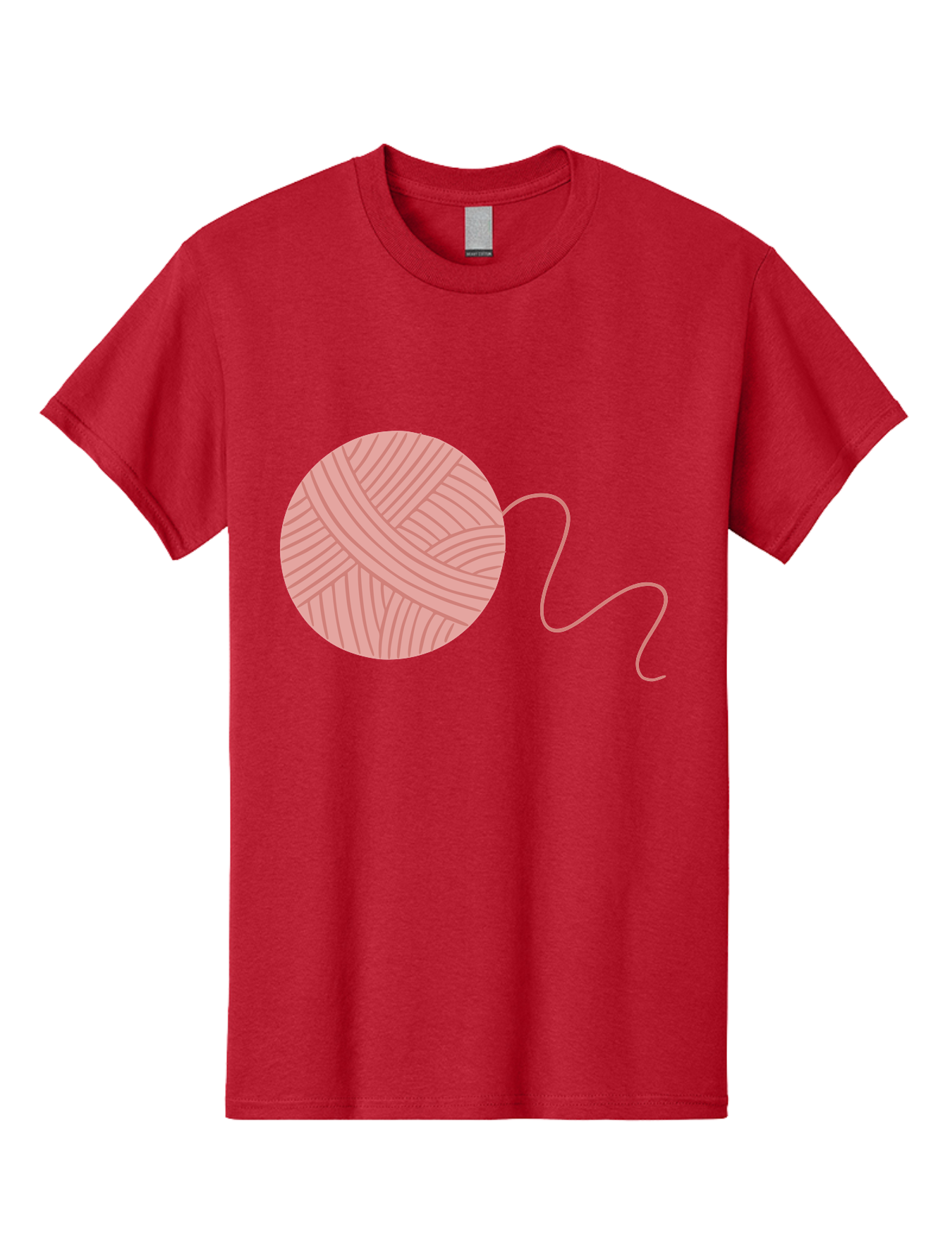 Yarn-Ball Men'S Graphic Tee, 100% Cotton, Comfortable Casual Summer Wear, Machine Washable, Pink Yarn, Ball Of Yarn, Knitting Supplies, Crochet Materials, Crafting Tools, Handmade Hobby, Diy Project, Yarn Thread, Pink Color Aac145 3