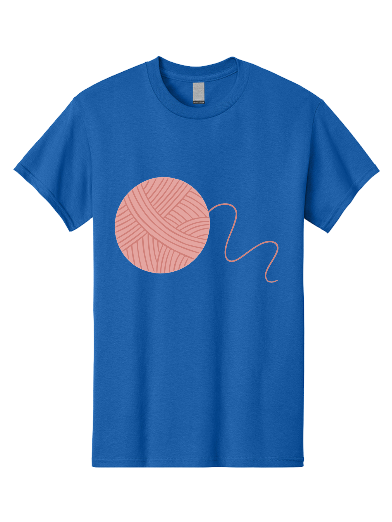 Yarn-Ball Men'S Graphic Tee, 100% Cotton, Comfortable Casual Summer Wear, Machine Washable, Pink Yarn, Ball Of Yarn, Knitting Supplies, Crochet Materials, Crafting Tools, Handmade Hobby, Diy Project, Yarn Thread, Pink Color Aac145 19