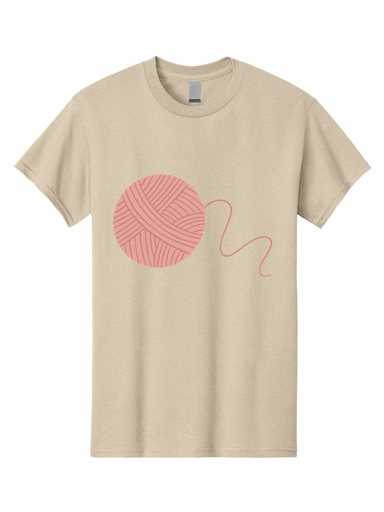 Yarn-Ball Men'S Graphic Tee, 100% Cotton, Comfortable Casual Summer Wear, Machine Washable, Pink Yarn, Ball Of Yarn, Knitting Supplies, Crochet Materials, Crafting Tools, Handmade Hobby, Diy Project, Yarn Thread, Pink Color Aac145 15