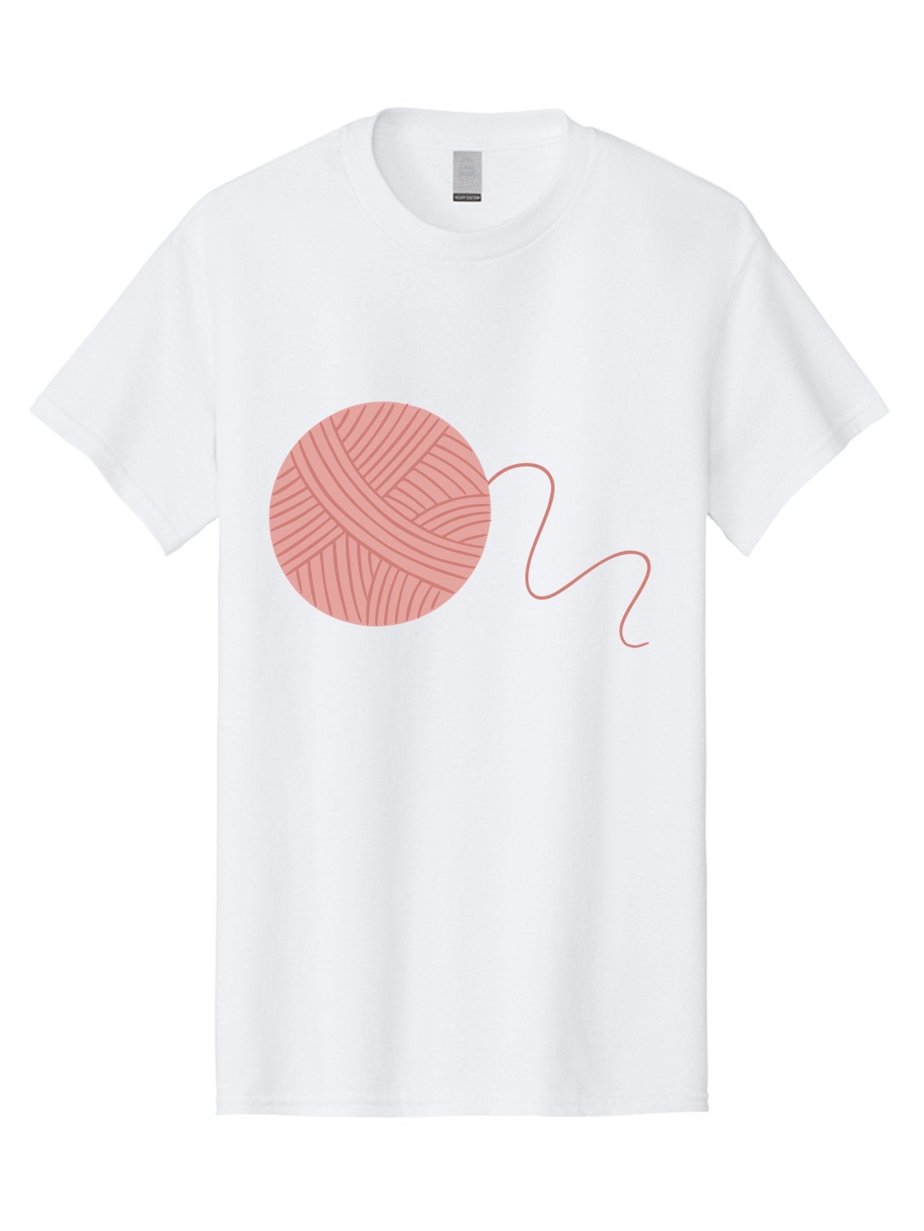 Yarn-Ball Men'S Graphic Tee, 100% Cotton, Comfortable Casual Summer Wear, Machine Washable, Pink Yarn, Ball Of Yarn, Knitting Supplies, Crochet Materials, Crafting Tools, Handmade Hobby, Diy Project, Yarn Thread, Pink Color Aac145 12