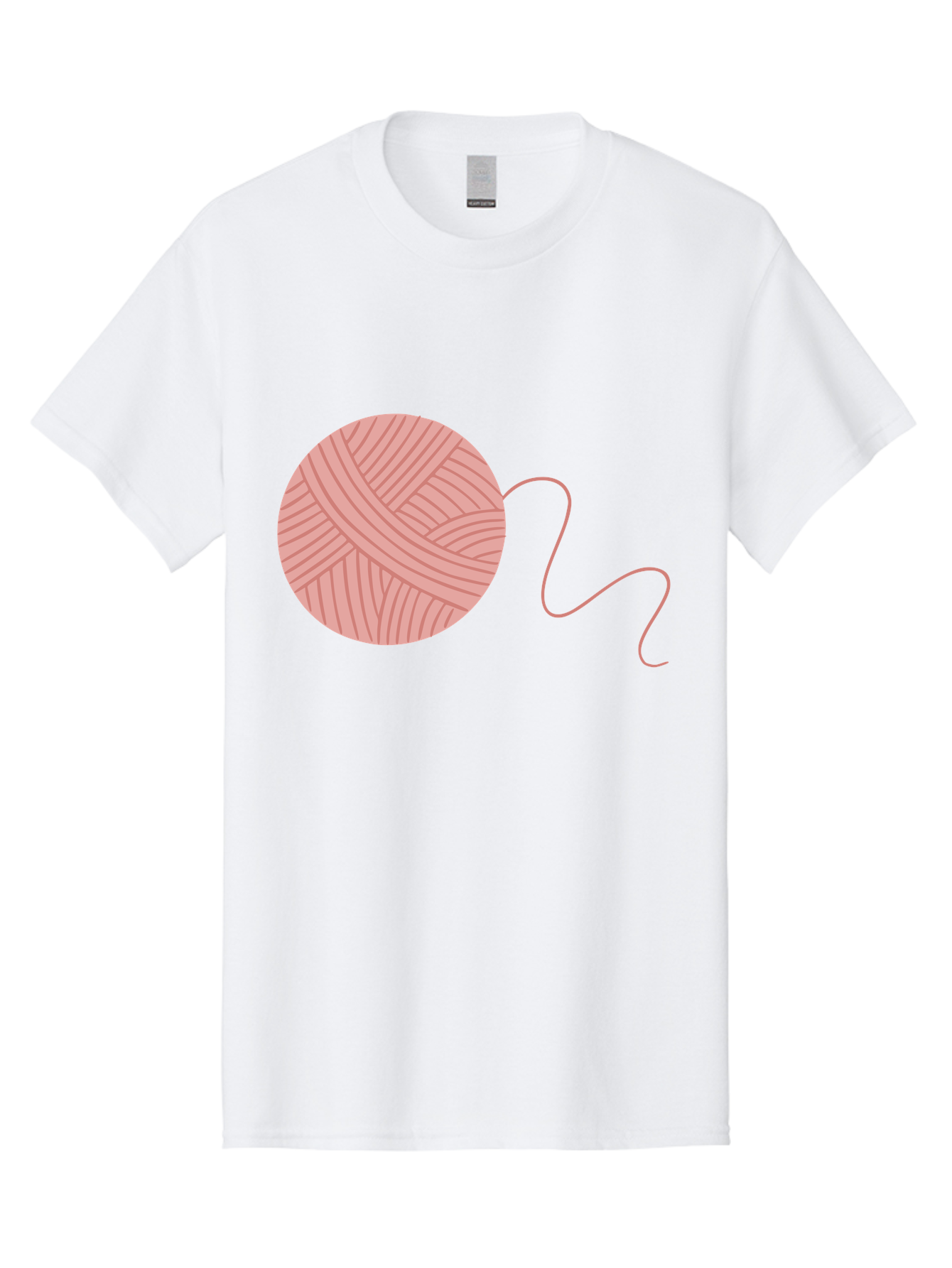 Yarn-Ball Men'S Graphic Tee, 100% Cotton, Comfortable Casual Summer Wear, Machine Washable, Pink Yarn, Ball Of Yarn, Knitting Supplies, Crochet Materials, Crafting Tools, Handmade Hobby, Diy Project, Yarn Thread, Pink Color Aac145 5