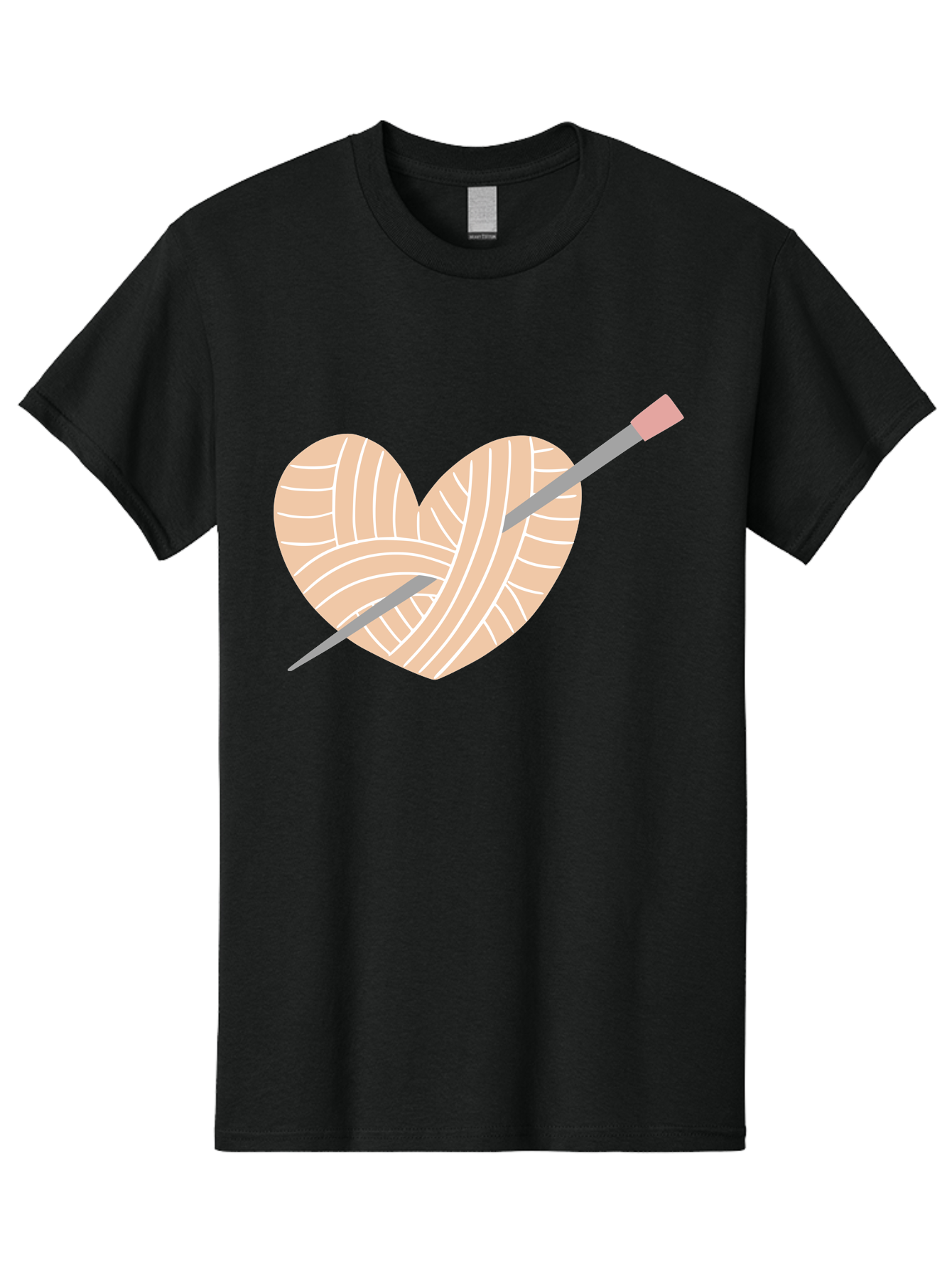 Yarn-Heart-Knitting-Needles Men'S Graphic Tee, 100% Cotton, Comfortable Casual Summer Wear, Machine Washable, Heart Shaped Yarn, Knitting Needles, Crochet, Handmade, Pink Yarn, Crafting, Hobby, Fiber Art, Knitting, Diy Aac147 17