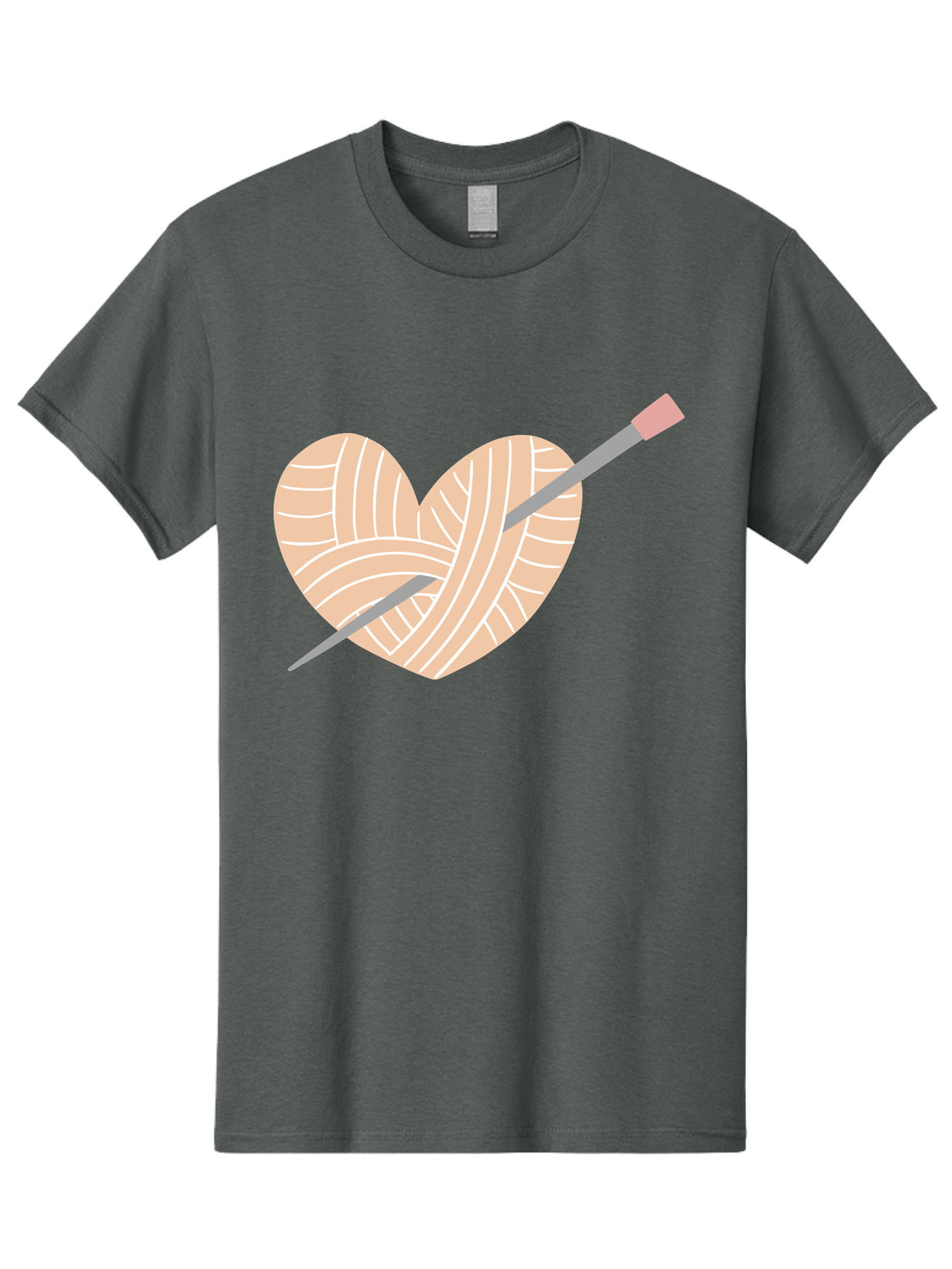 Yarn-Heart-Knitting-Needles Men'S Graphic Tee, 100% Cotton, Comfortable Casual Summer Wear, Machine Washable, Heart Shaped Yarn, Knitting Needles, Crochet, Handmade, Pink Yarn, Crafting, Hobby, Fiber Art, Knitting, Diy Aac147 13