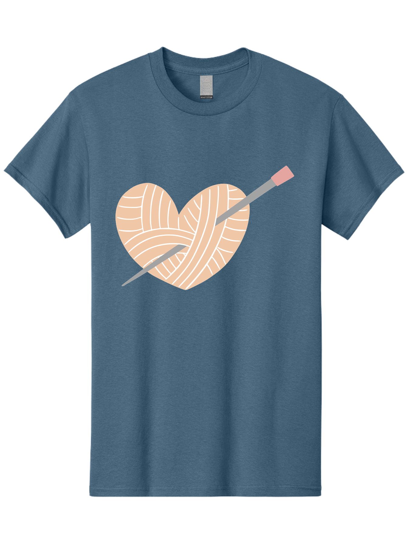 Yarn-Heart-Knitting-Needles Men'S Graphic Tee, 100% Cotton, Comfortable Casual Summer Wear, Machine Washable, Heart Shaped Yarn, Knitting Needles, Crochet, Handmade, Pink Yarn, Crafting, Hobby, Fiber Art, Knitting, Diy Aac147 29