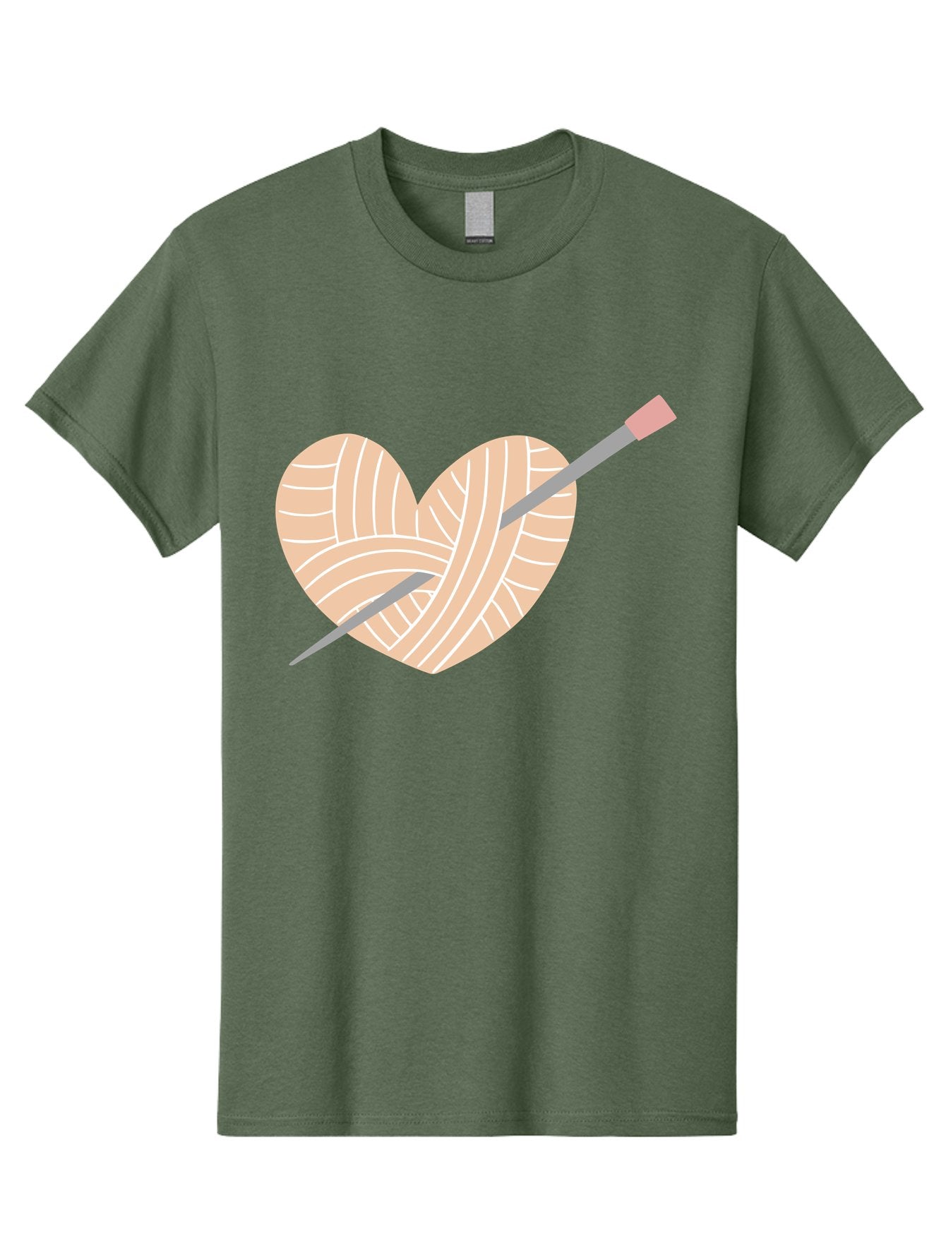Yarn-Heart-Knitting-Needles Men'S Graphic Tee, 100% Cotton, Comfortable Casual Summer Wear, Machine Washable, Heart Shaped Yarn, Knitting Needles, Crochet, Handmade, Pink Yarn, Crafting, Hobby, Fiber Art, Knitting, Diy Aac147 15
