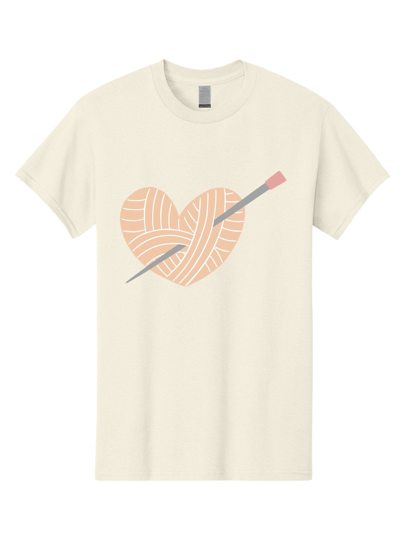 Yarn-Heart-Knitting-Needles Men'S Graphic Tee, 100% Cotton, Comfortable Casual Summer Wear, Machine Washable, Heart Shaped Yarn, Knitting Needles, Crochet, Handmade, Pink Yarn, Crafting, Hobby, Fiber Art, Knitting, Diy Aac147 10