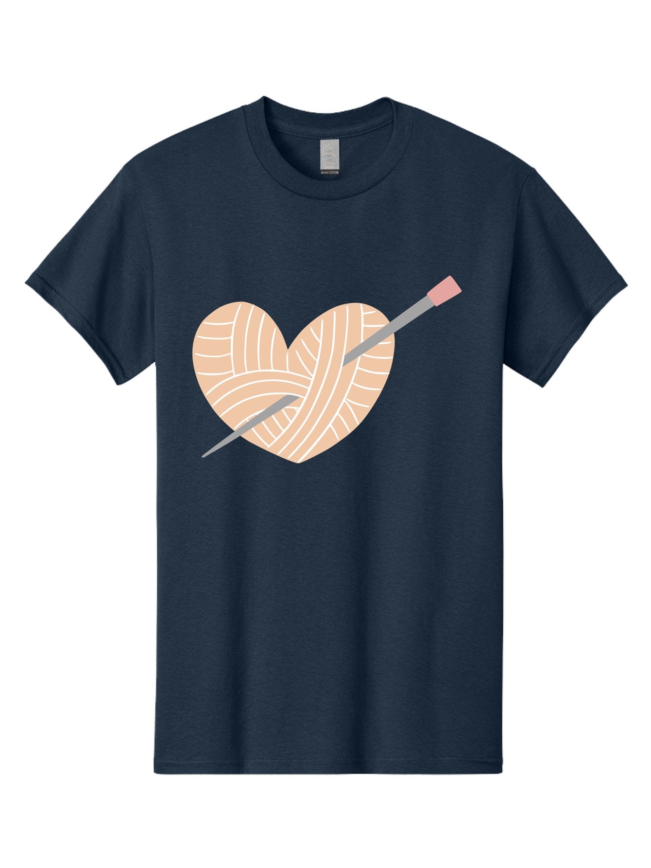 Yarn-Heart-Knitting-Needles Men'S Graphic Tee, 100% Cotton, Comfortable Casual Summer Wear, Machine Washable, Heart Shaped Yarn, Knitting Needles, Crochet, Handmade, Pink Yarn, Crafting, Hobby, Fiber Art, Knitting, Diy Aac147 8