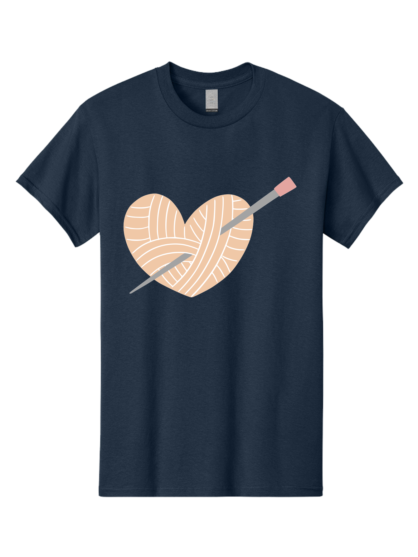 Yarn-Heart-Knitting-Needles Men'S Graphic Tee, 100% Cotton, Comfortable Casual Summer Wear, Machine Washable, Heart Shaped Yarn, Knitting Needles, Crochet, Handmade, Pink Yarn, Crafting, Hobby, Fiber Art, Knitting, Diy Aac147 11
