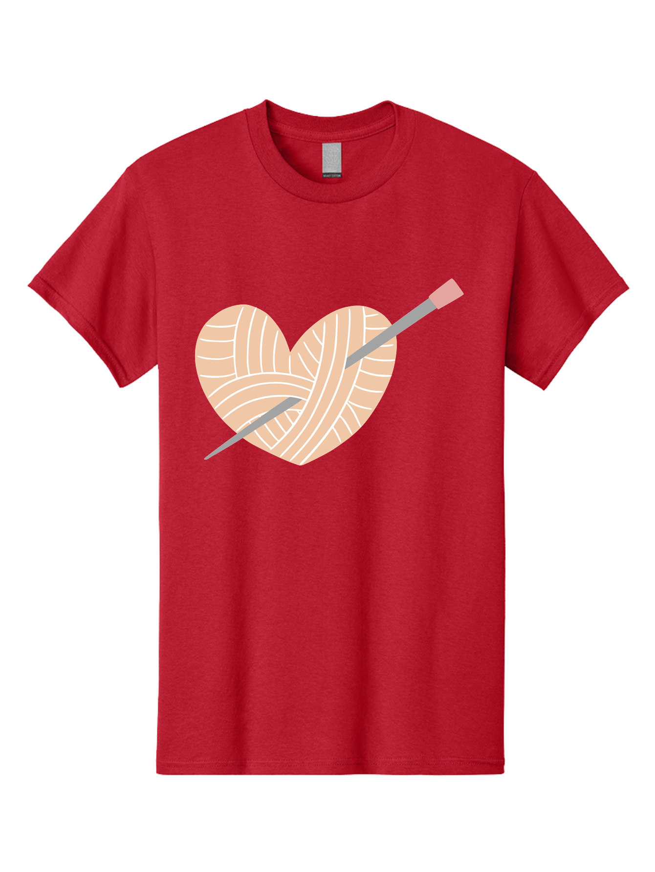 Yarn-Heart-Knitting-Needles Men'S Graphic Tee, 100% Cotton, Comfortable Casual Summer Wear, Machine Washable, Heart Shaped Yarn, Knitting Needles, Crochet, Handmade, Pink Yarn, Crafting, Hobby, Fiber Art, Knitting, Diy Aac147 15