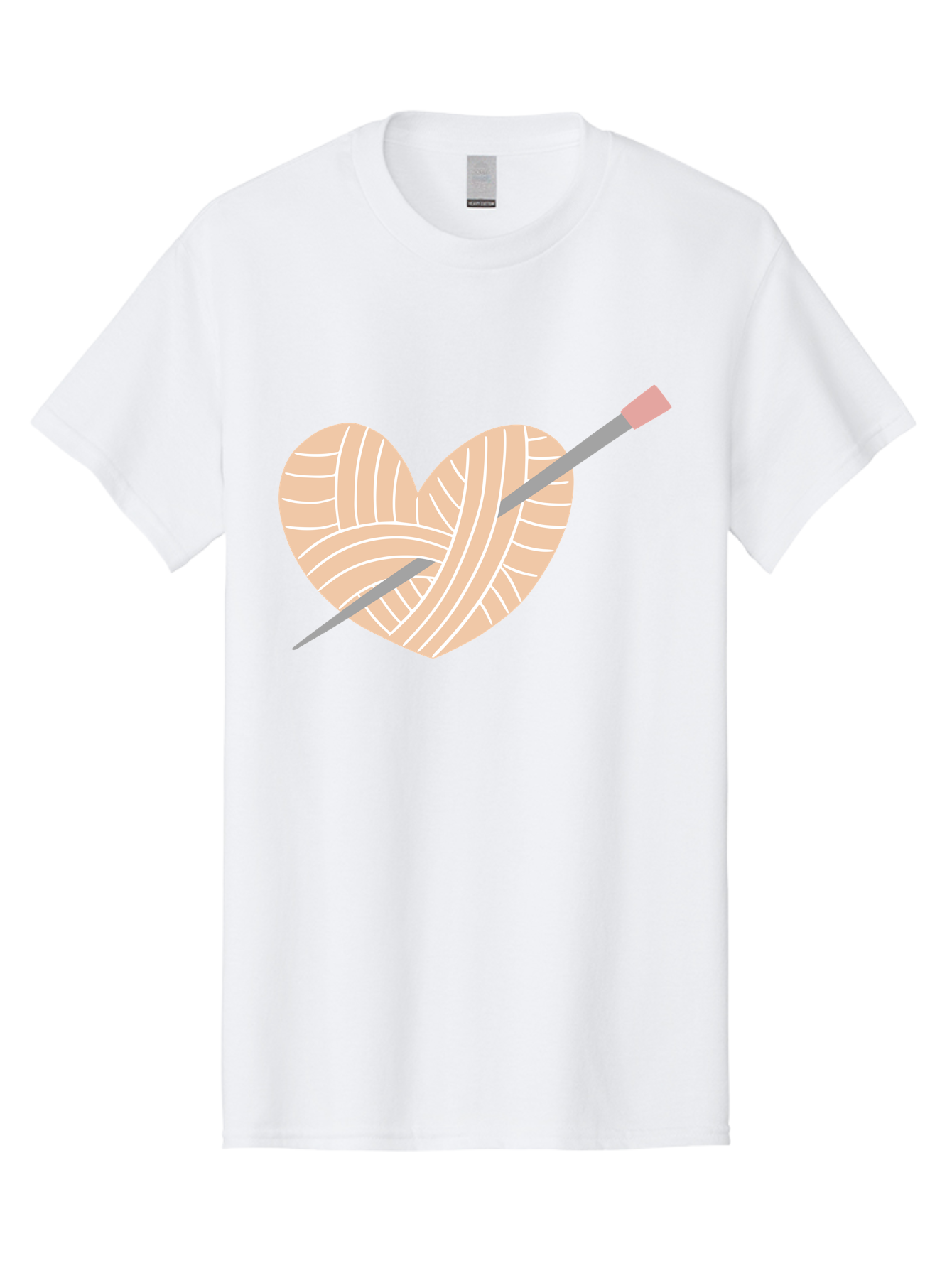 Yarn-Heart-Knitting-Needles Men'S Graphic Tee, 100% Cotton, Comfortable Casual Summer Wear, Machine Washable, Heart Shaped Yarn, Knitting Needles, Crochet, Handmade, Pink Yarn, Crafting, Hobby, Fiber Art, Knitting, Diy Aac147 21