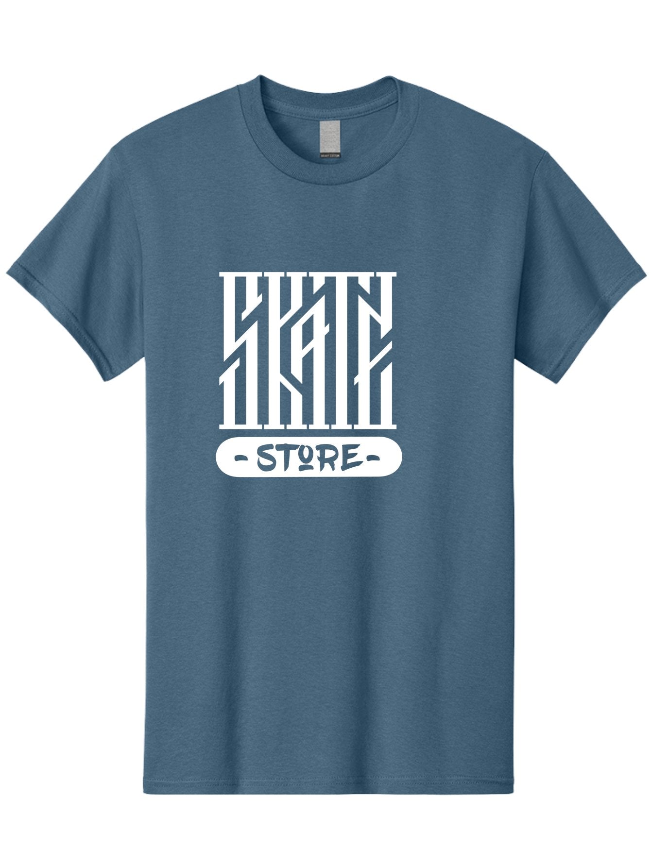 Hyn-Store Men'S Graphic Tee, 100% Cotton, Comfortable Casual Summer Wear, Machine Washable, Stylish Typography, Store Branding, Hyln Store, Modern Logo, Minimalist Design, Retail Identity, Green And White Color Scheme, Fashion Branding Aac150 15