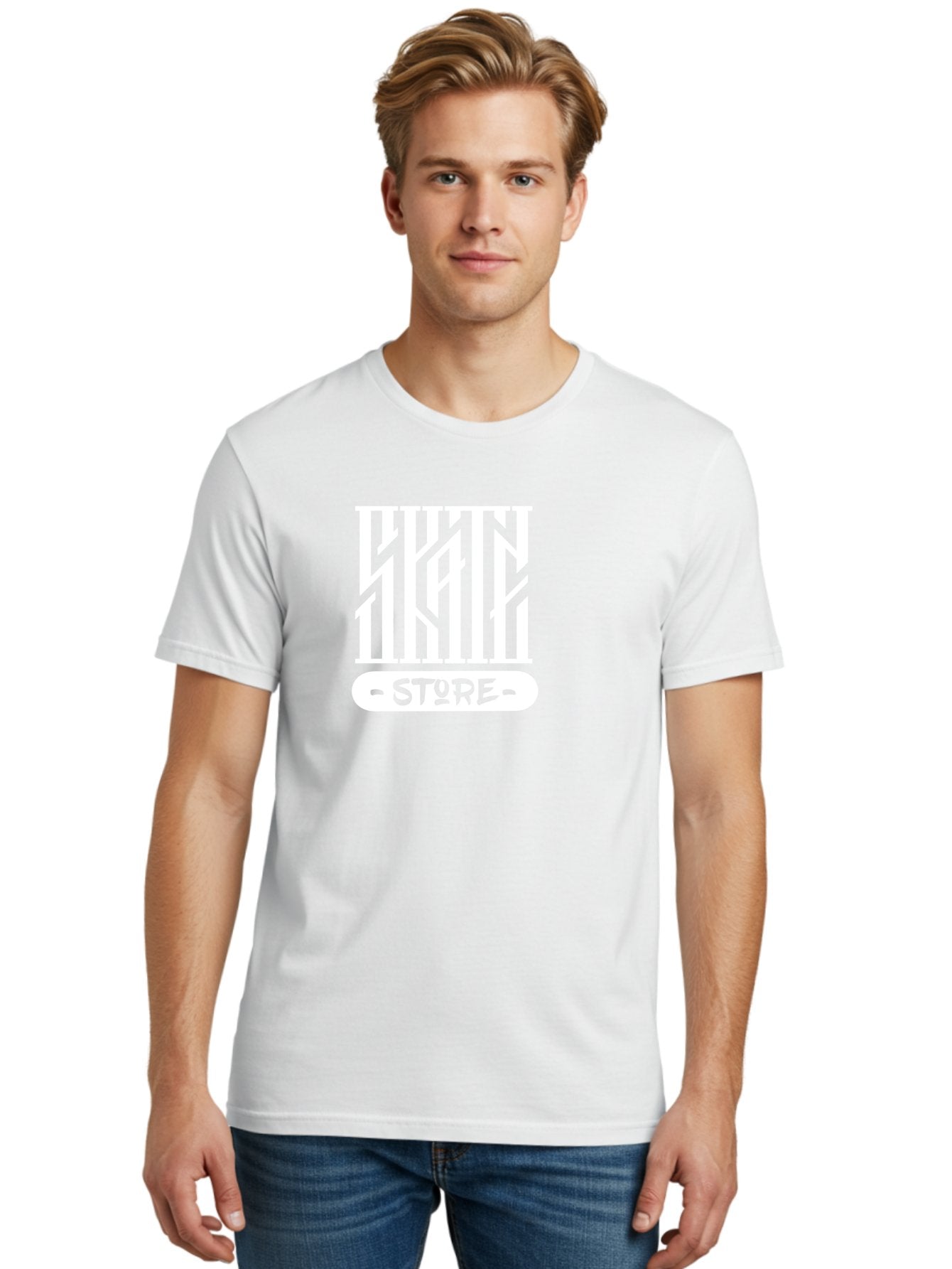 Hyn-Store Men'S Graphic Tee, 100% Cotton, Comfortable Casual Summer Wear, Machine Washable, Stylish Typography, Store Branding, Hyln Store, Modern Logo, Minimalist Design, Retail Identity, Green And White Color Scheme, Fashion Branding Aac150 24