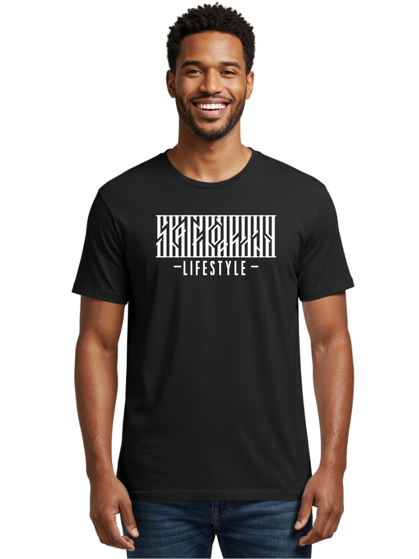 Lifestyle-1 Men'S Graphic Tee, 100% Cotton, Comfortable Casual Summer Wear, Machine Washable, Lifestyle Branding, White Typography, Modern Design, Geometric Patterns, Fashion Statement, Urban Style, Chic Aesthetics Aac151 10