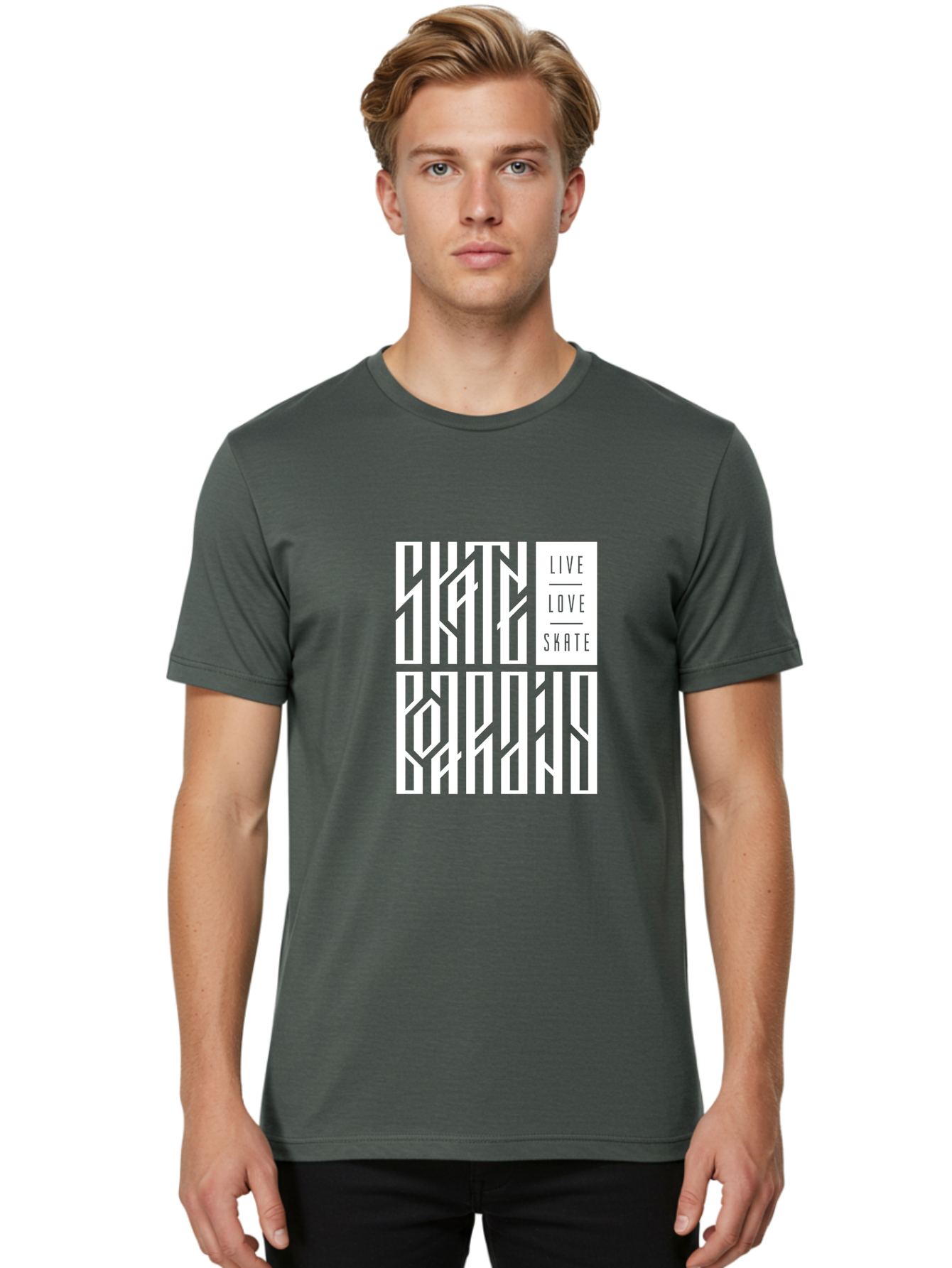Live-Love-Skate-1 Men'S Graphic Tee, 100% Cotton, Comfortable Casual Summer Wear, Machine Washable, Skateboarding Culture, Action Sports, Extreme Sports, Skate Lifestyle, Streetwear Fashion, Urban Style, Skateboard Graphics, Skateboard Art Aac153 4