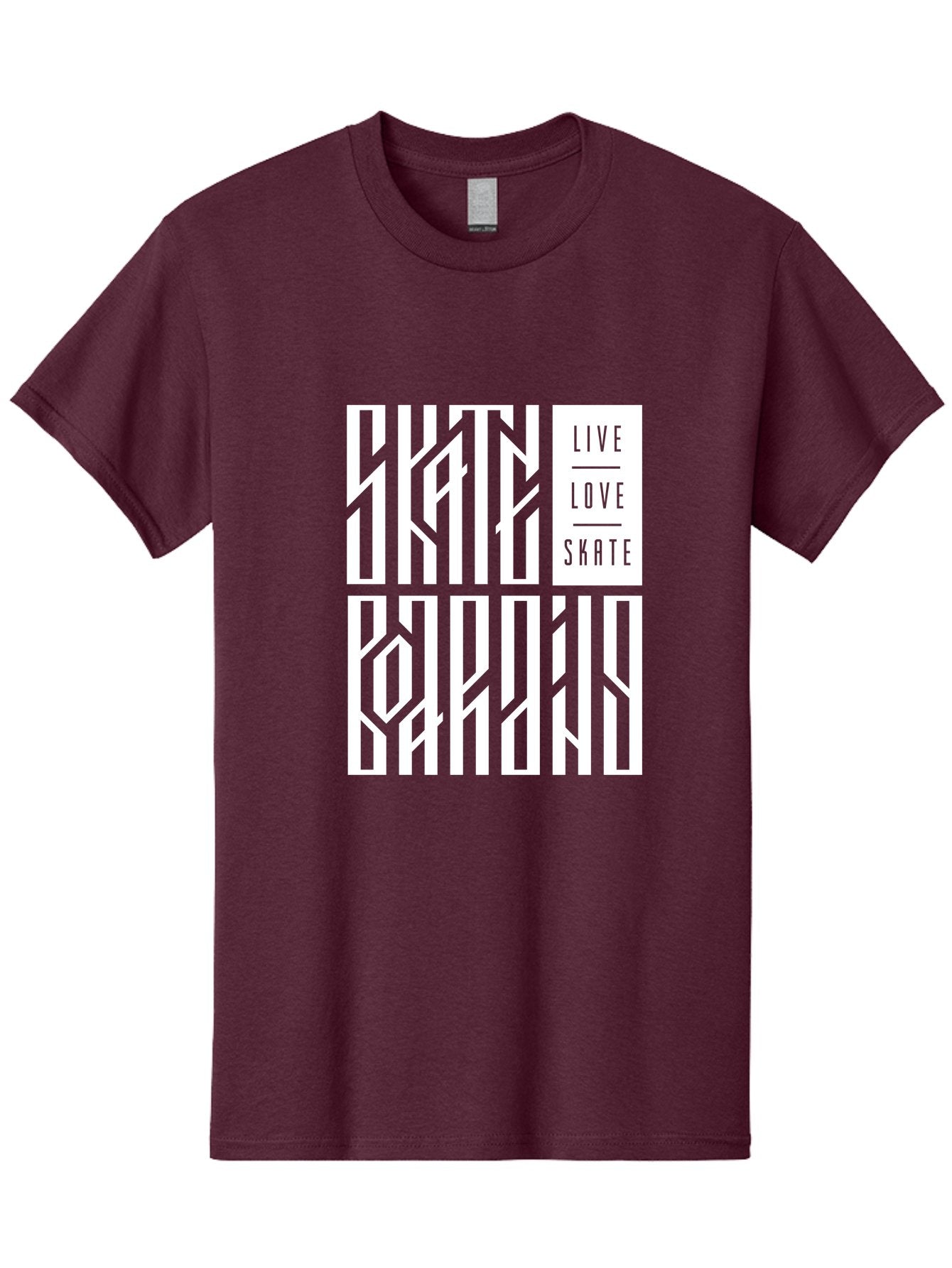 Live-Love-Skate-1 Men'S Graphic Tee, 100% Cotton, Comfortable Casual Summer Wear, Machine Washable, Skateboarding Culture, Action Sports, Extreme Sports, Skate Lifestyle, Streetwear Fashion, Urban Style, Skateboard Graphics, Skateboard Art Aac153