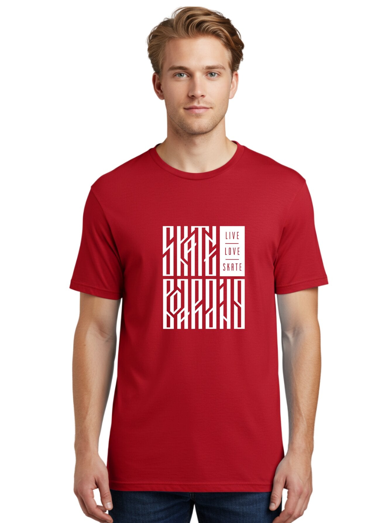 Live-Love-Skate-1 Men'S Graphic Tee, 100% Cotton, Comfortable Casual Summer Wear, Machine Washable, Skateboarding Culture, Action Sports, Extreme Sports, Skate Lifestyle, Streetwear Fashion, Urban Style, Skateboard Graphics, Skateboard Art Aac153 18