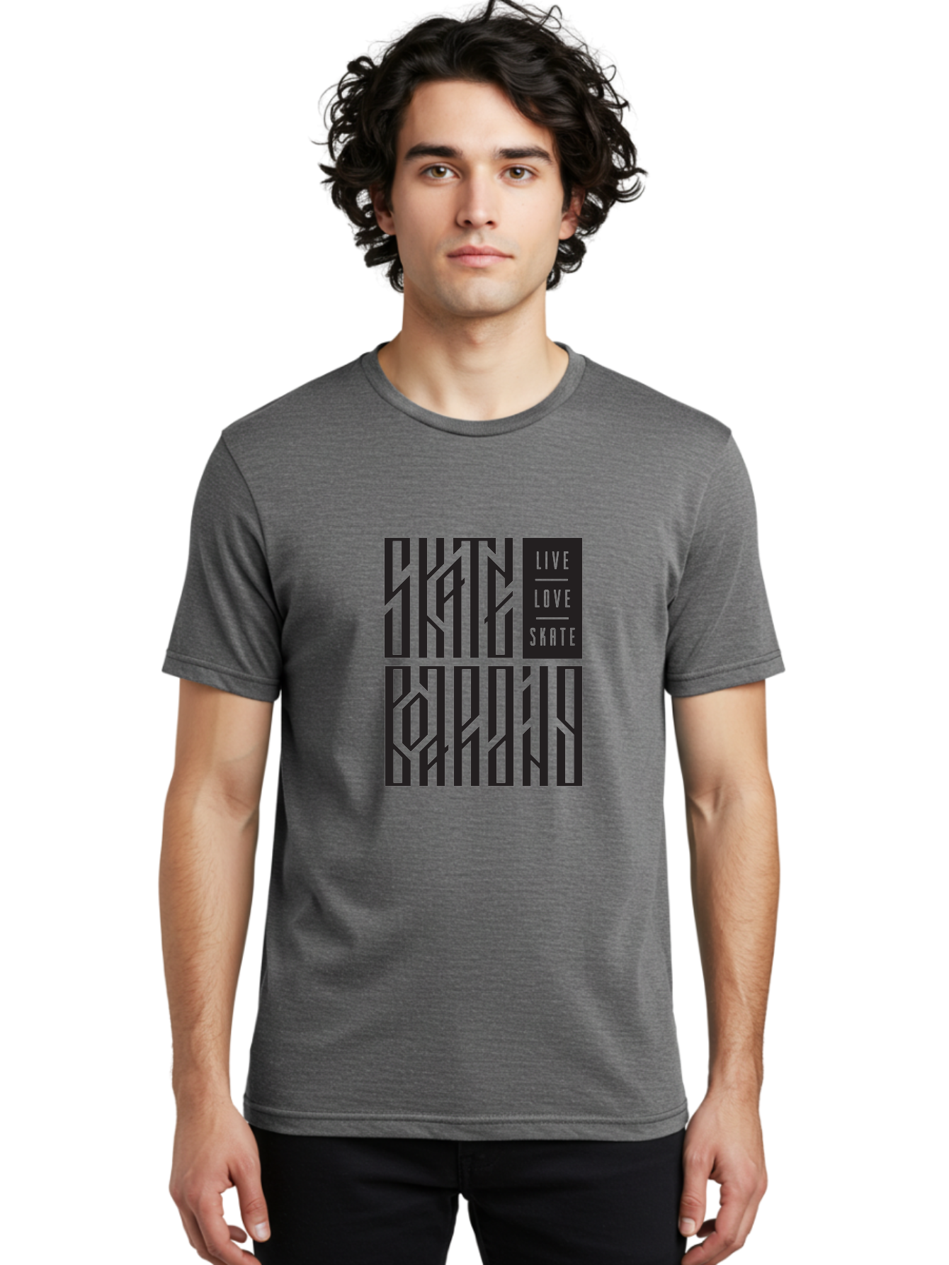 Live-Love-Skate Men'S Graphic Tee, 100% Cotton, Comfortable Casual Summer Wear, Machine Washable, Street Art Style, Skate Culture, Bold Typography, Urban Lifestyle, Action Sports, Graffiti-Inspired Design, Skateboarding Community Aac154 18