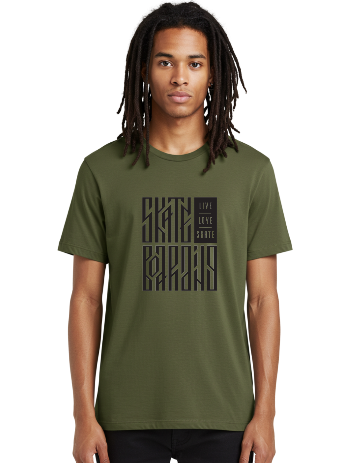 Live-Love-Skate Men'S Graphic Tee, 100% Cotton, Comfortable Casual Summer Wear, Machine Washable, Street Art Style, Skate Culture, Bold Typography, Urban Lifestyle, Action Sports, Graffiti-Inspired Design, Skateboarding Community Aac154 16