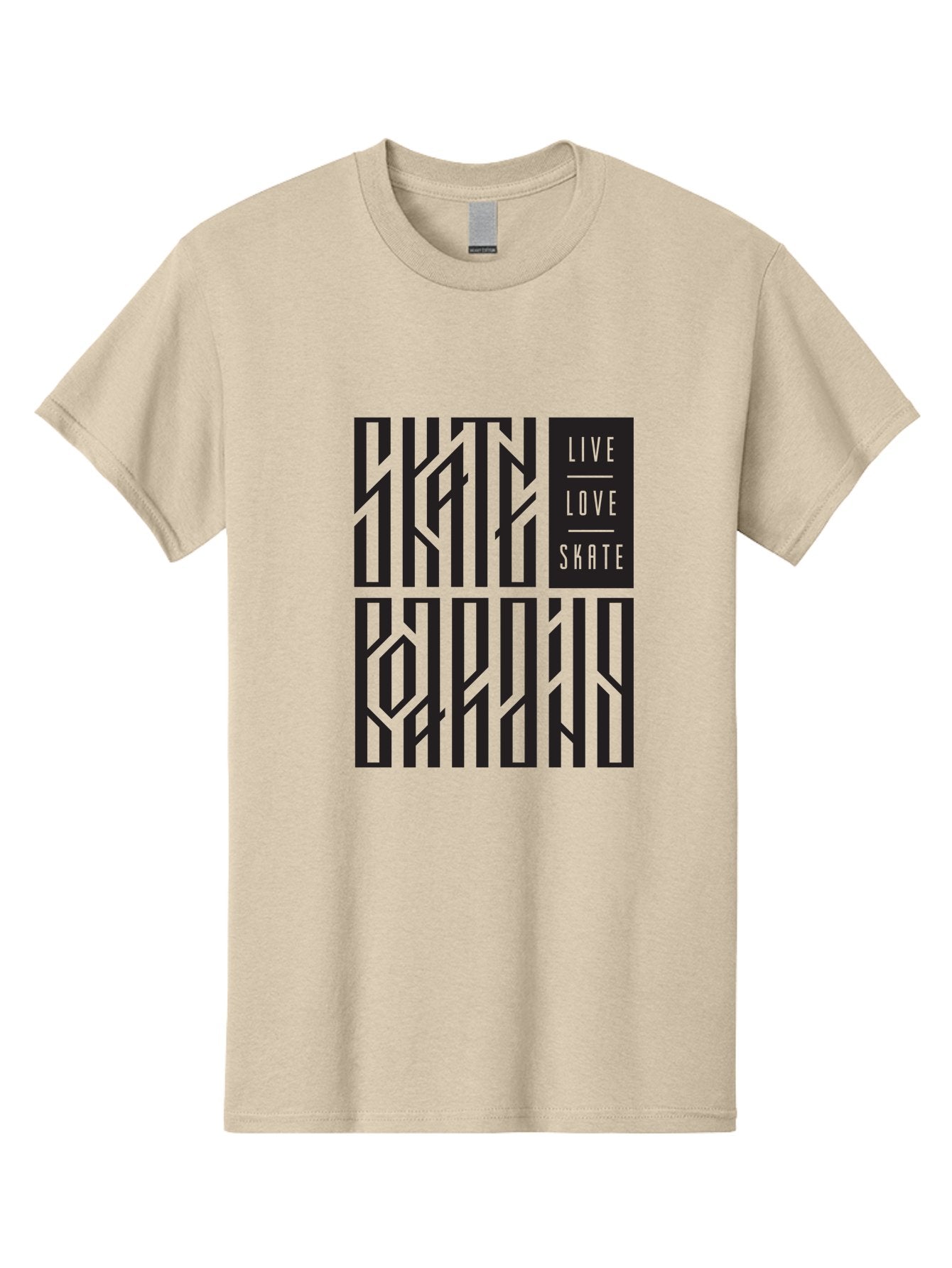 Live-Love-Skate Men'S Graphic Tee, 100% Cotton, Comfortable Casual Summer Wear, Machine Washable, Street Art Style, Skate Culture, Bold Typography, Urban Lifestyle, Action Sports, Graffiti-Inspired Design, Skateboarding Community Aac154 11