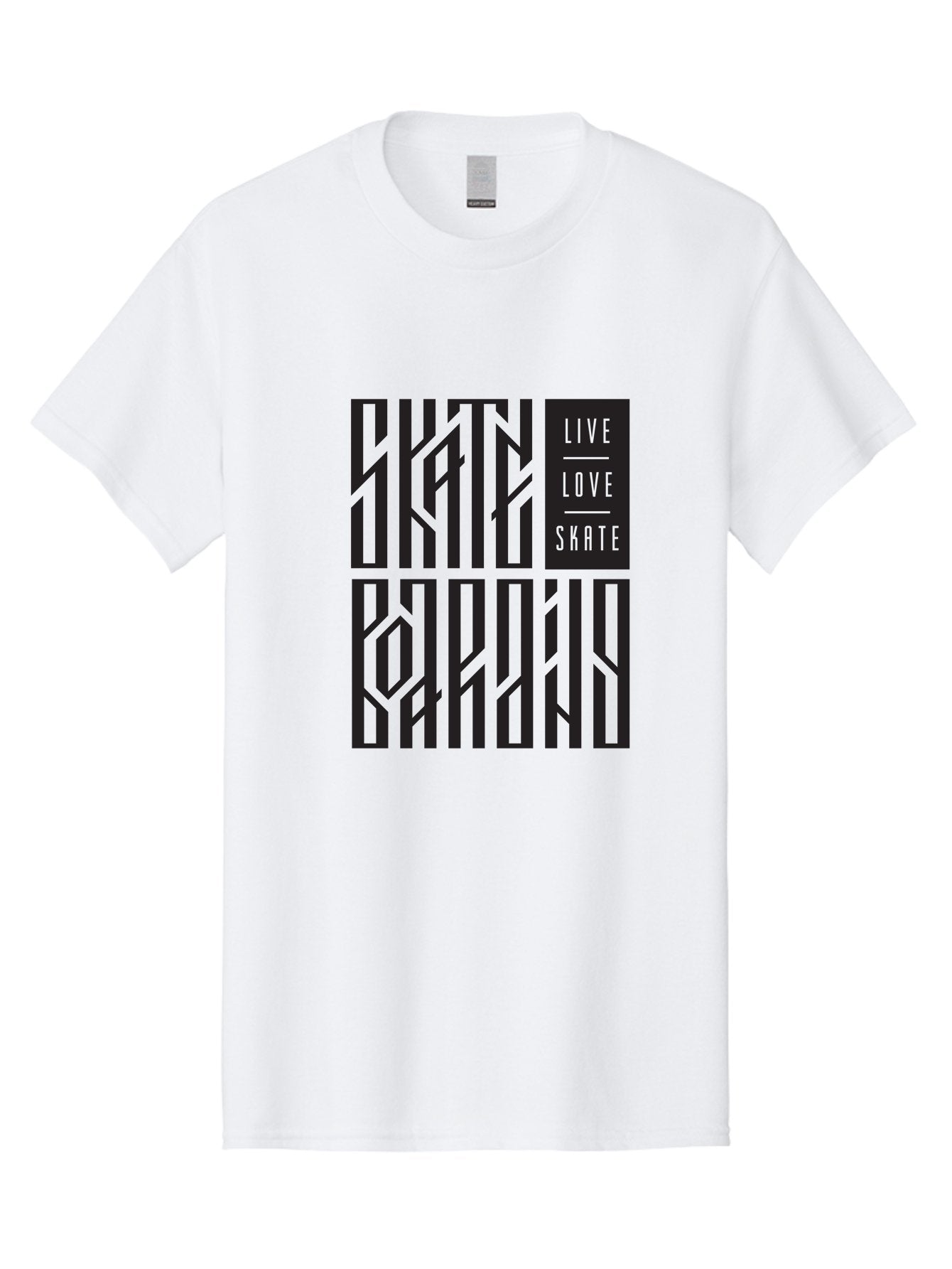 Live-Love-Skate Men'S Graphic Tee, 100% Cotton, Comfortable Casual Summer Wear, Machine Washable, Street Art Style, Skate Culture, Bold Typography, Urban Lifestyle, Action Sports, Graffiti-Inspired Design, Skateboarding Community Aac154 13