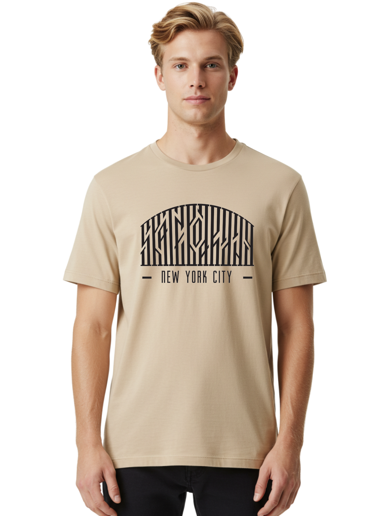 Manhattan-New-York-City Men'S Graphic Tee, 100% Cotton, Comfortable Casual Summer Wear, Machine Washable, New York City, Nyc, Manhattan, City Life, Urban Landscape, Graphic Design, Typography, Cityscape, Modern Art, Abstract Design Aac156 8