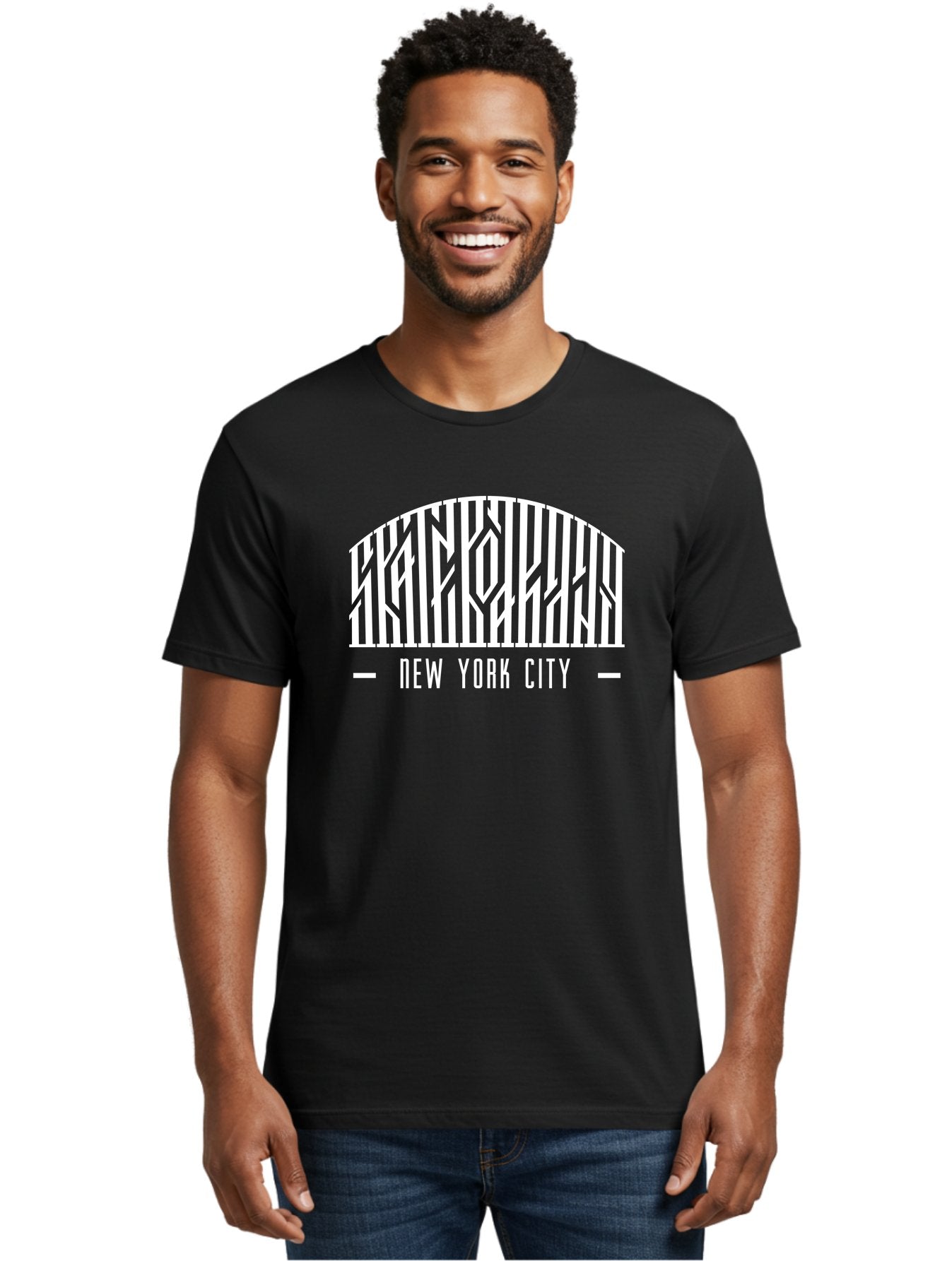 New-York-City Men'S Graphic Tee, 100% Cotton, Comfortable Casual Summer Wear, Machine Washable, New York City, Brooklyn Bridge, Cityscape, Urban Landscape, Iconic Landmarks, Nyc, Bridge Design, Modern Architecture, City View Aac157 24