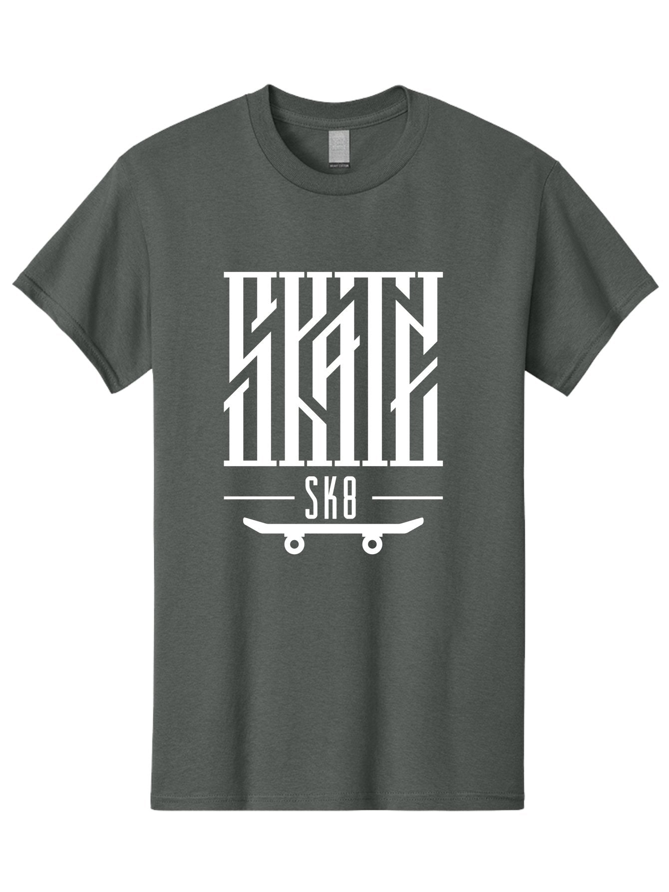 Sk8-1 Men'S Graphic Tee, 100% Cotton, Comfortable Casual Summer Wear, Machine Washable, Stylish Typography, Skateboard Culture, Sk8 Logo, White Graphics, Skateboarding Lifestyle, Streetwear Fashion, Graphic Design Aac160 14