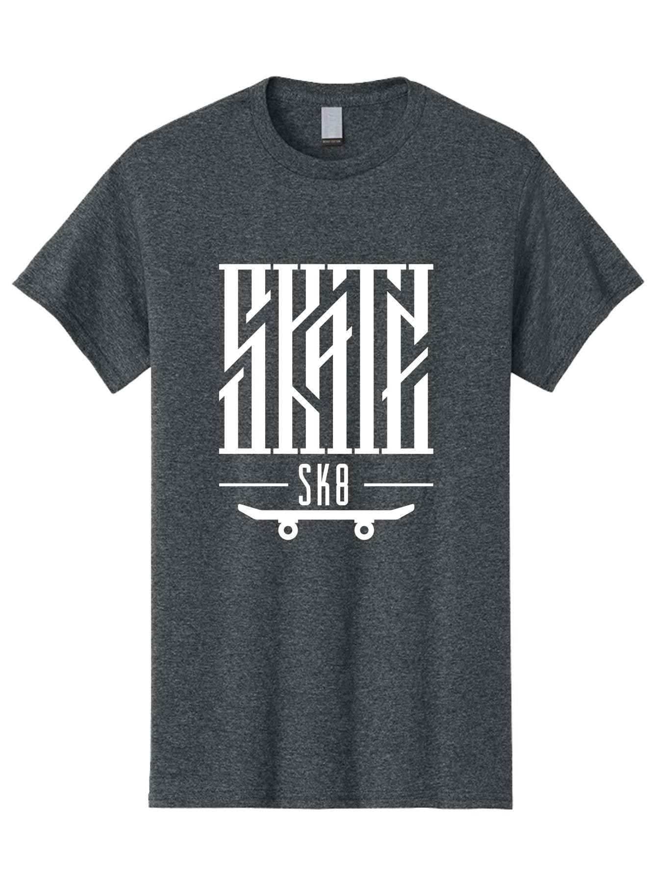 Sk8-1 Men'S Graphic Tee, 100% Cotton, Comfortable Casual Summer Wear, Machine Washable, Stylish Typography, Skateboard Culture, Sk8 Logo, White Graphics, Skateboarding Lifestyle, Streetwear Fashion, Graphic Design Aac160 13