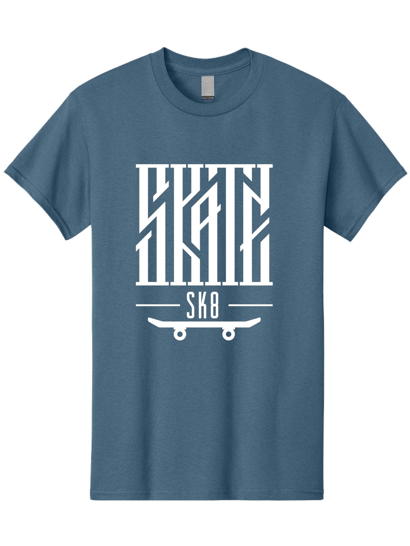 Sk8-1 Men'S Graphic Tee, 100% Cotton, Comfortable Casual Summer Wear, Machine Washable, Stylish Typography, Skateboard Culture, Sk8 Logo, White Graphics, Skateboarding Lifestyle, Streetwear Fashion, Graphic Design Aac160 10