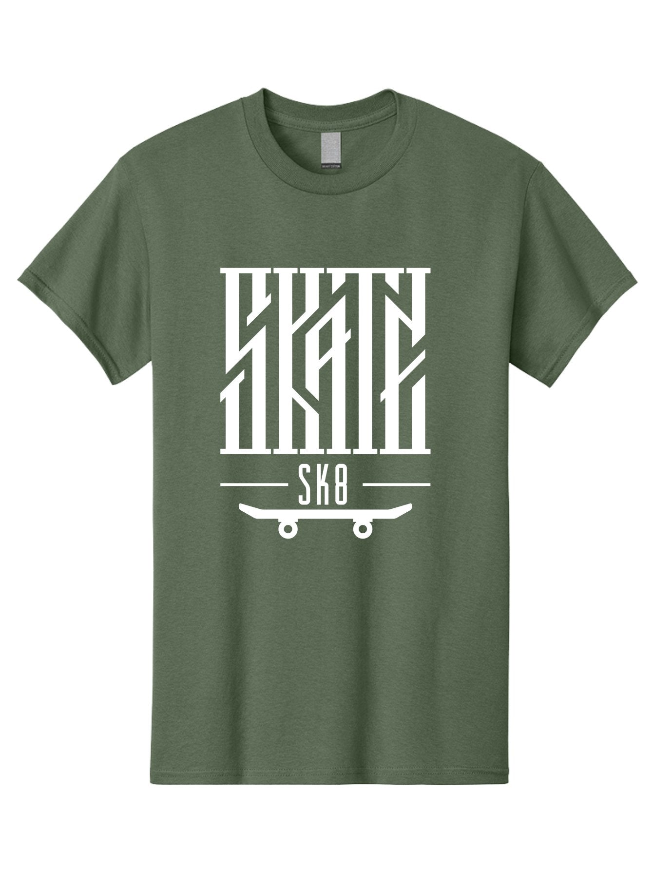 Sk8-1 Men'S Graphic Tee, 100% Cotton, Comfortable Casual Summer Wear, Machine Washable, Stylish Typography, Skateboard Culture, Sk8 Logo, White Graphics, Skateboarding Lifestyle, Streetwear Fashion, Graphic Design Aac160 5