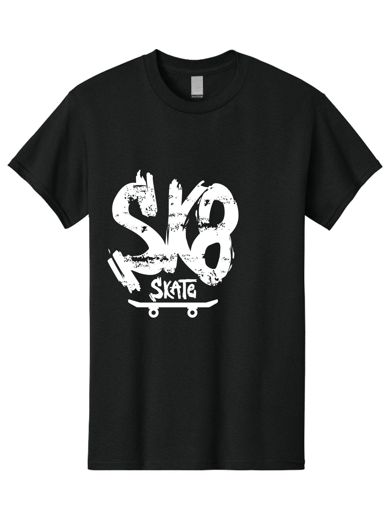Sk8-2 Men'S Graphic Tee, 100% Cotton, Comfortable Casual Summer Wear, Machine Washable, Skateboarding Logo, Skate Culture, Streetwear Fashion, Action Sports, Skateboarding Brand, Edgy Design, Youth Lifestyle, Skateboard Graphics Aac161