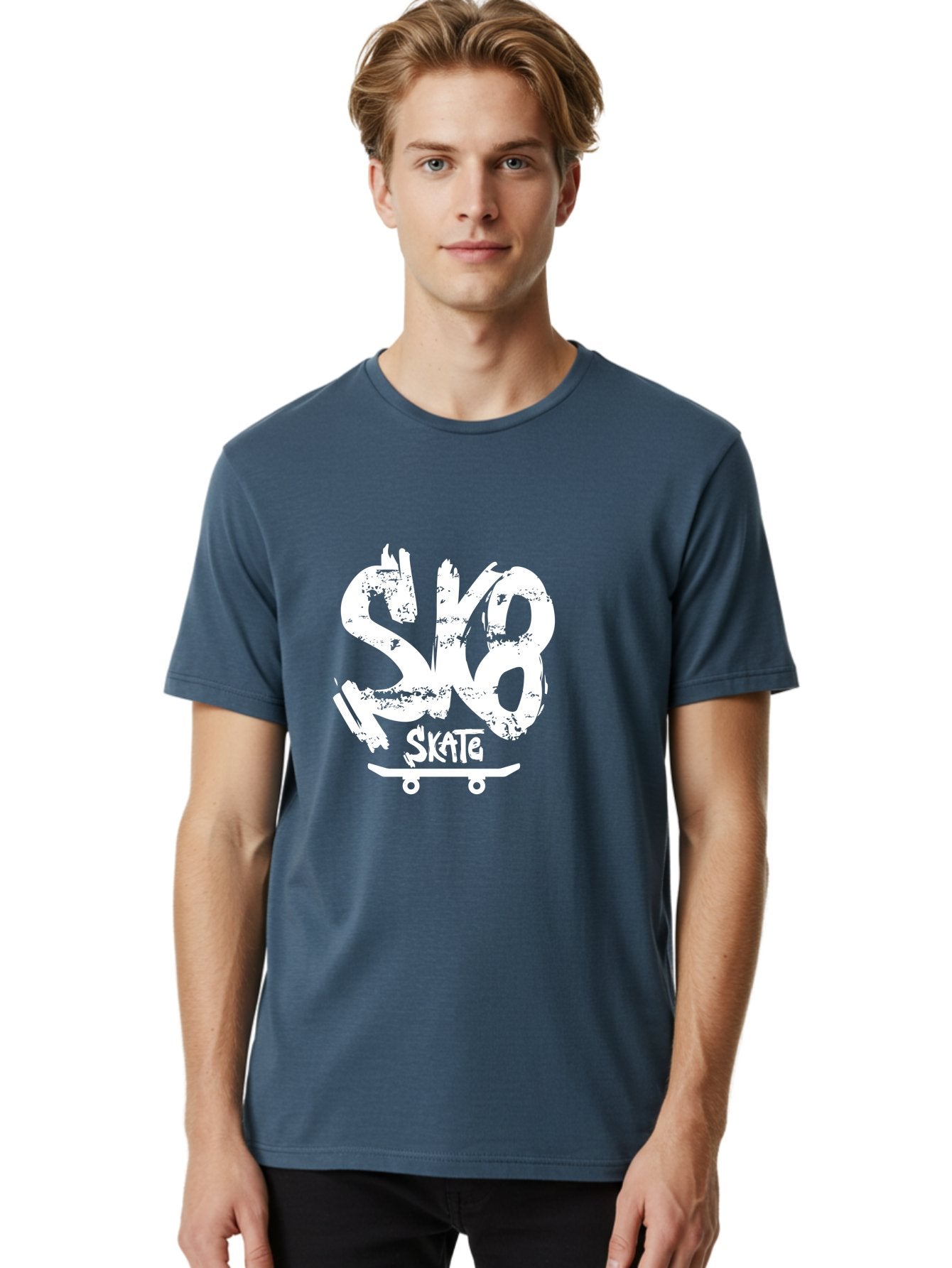 Sk8-2 Men'S Graphic Tee, 100% Cotton, Comfortable Casual Summer Wear, Machine Washable, Skateboarding Logo, Skate Culture, Streetwear Fashion, Action Sports, Skateboarding Brand, Edgy Design, Youth Lifestyle, Skateboard Graphics Aac161 28