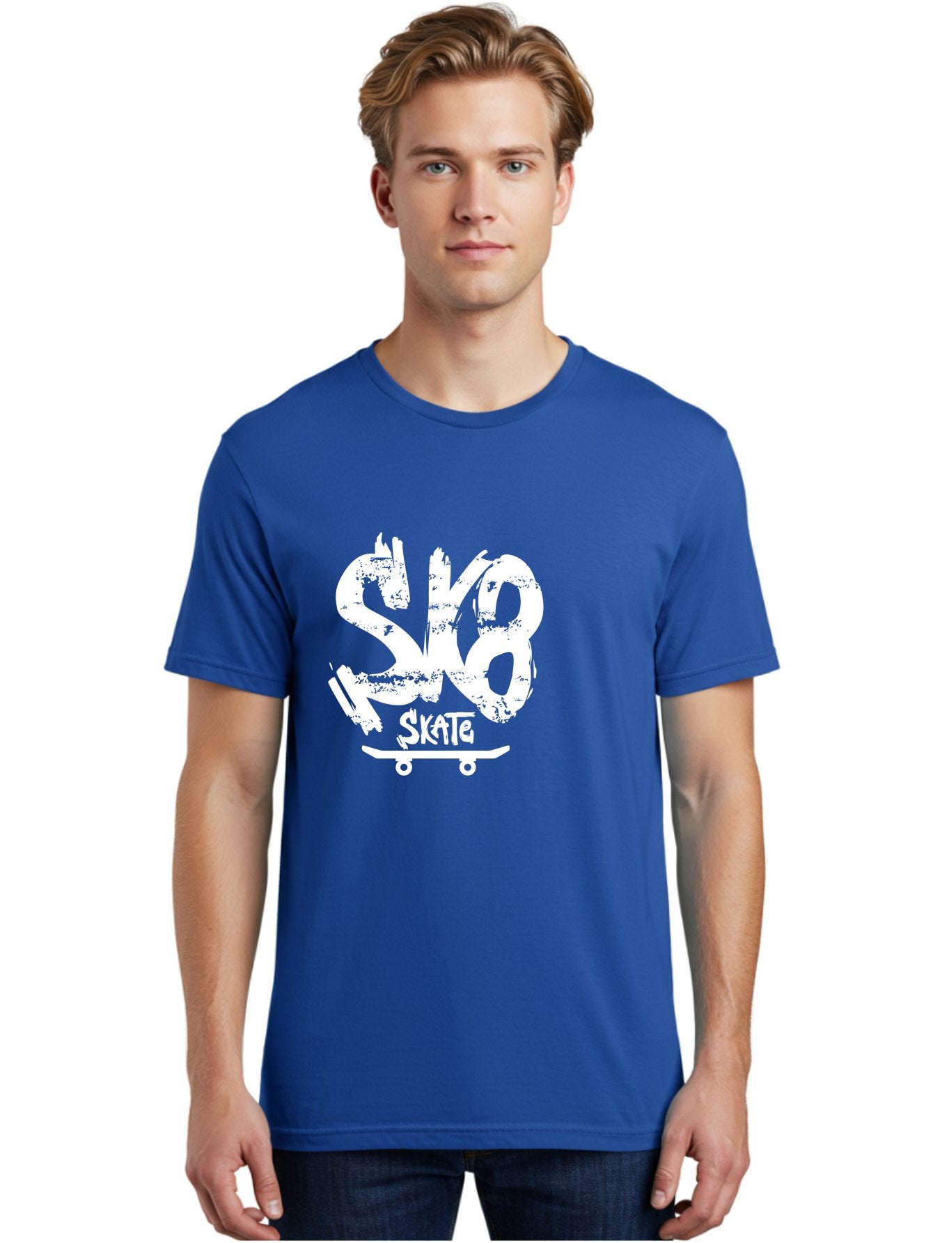 Sk8-2 Men'S Graphic Tee, 100% Cotton, Comfortable Casual Summer Wear, Machine Washable, Skateboarding Logo, Skate Culture, Streetwear Fashion, Action Sports, Skateboarding Brand, Edgy Design, Youth Lifestyle, Skateboard Graphics Aac161 27