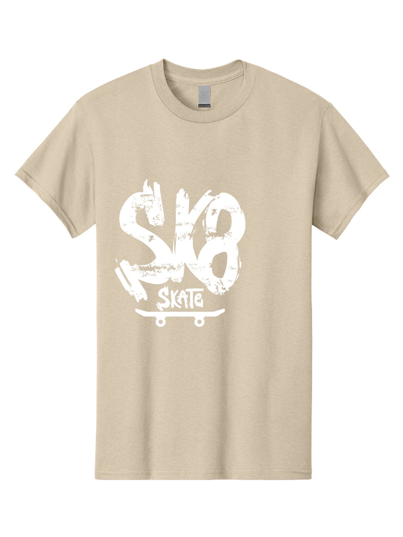 Sk8-2 Men'S Graphic Tee, 100% Cotton, Comfortable Casual Summer Wear, Machine Washable, Skateboarding Logo, Skate Culture, Streetwear Fashion, Action Sports, Skateboarding Brand, Edgy Design, Youth Lifestyle, Skateboard Graphics Aac161