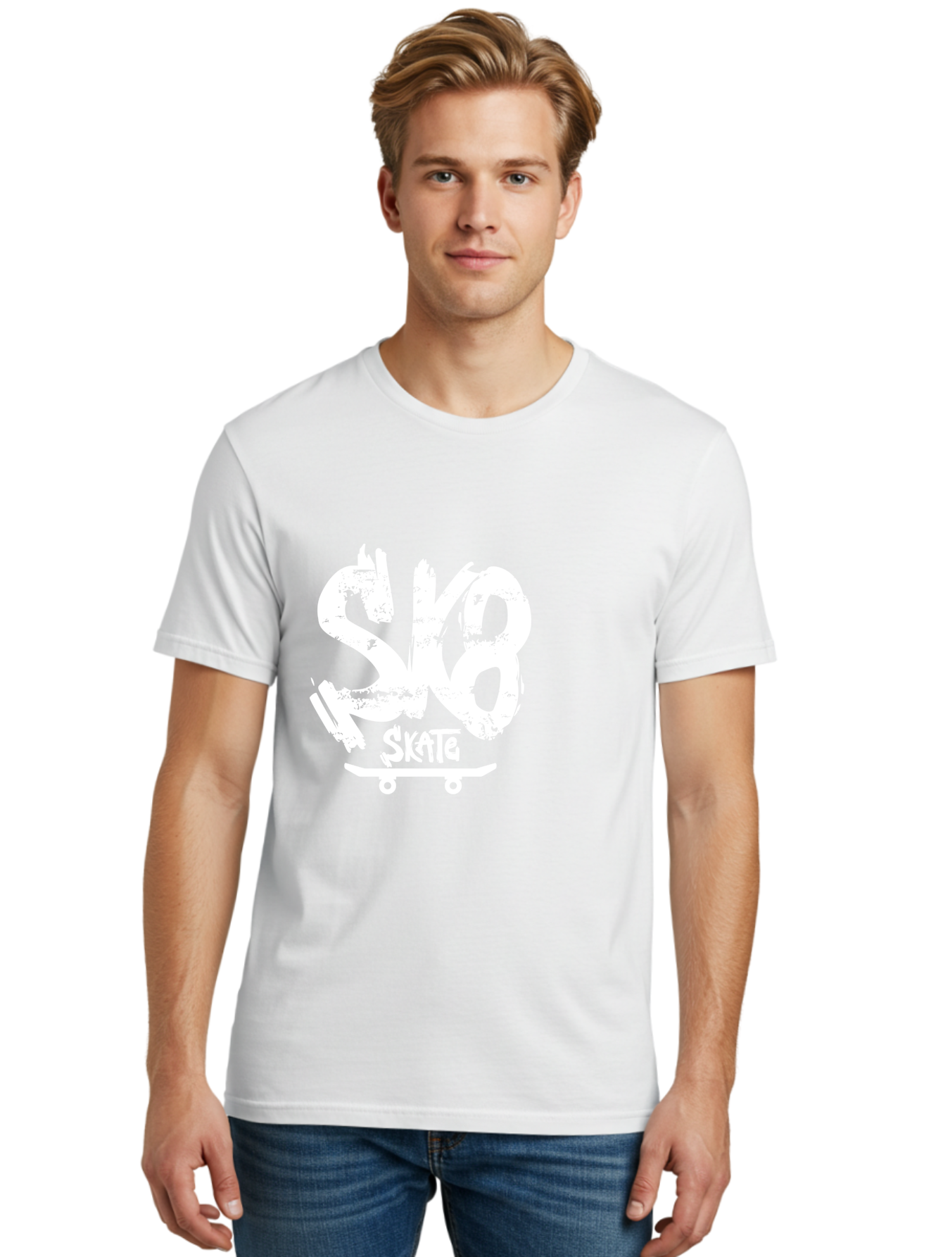 Sk8-2 Men'S Graphic Tee, 100% Cotton, Comfortable Casual Summer Wear, Machine Washable, Skateboarding Logo, Skate Culture, Streetwear Fashion, Action Sports, Skateboarding Brand, Edgy Design, Youth Lifestyle, Skateboard Graphics Aac161 10