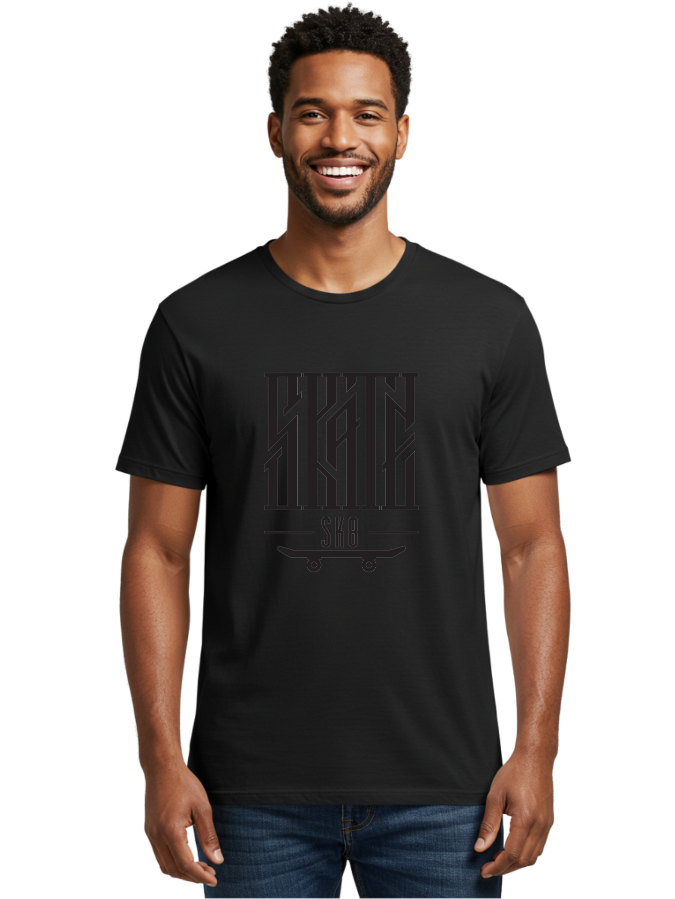 Sk8-3 Men'S Graphic Tee, 100% Cotton, Comfortable Casual Summer Wear, Machine Washable, Skateboarding, Sk8, Skate Culture, Streetwear, Extreme Sports, Graphic Design, Urban Style, Skateboard Graphics, Black And Green Design, Skateboard Art Aac162 4