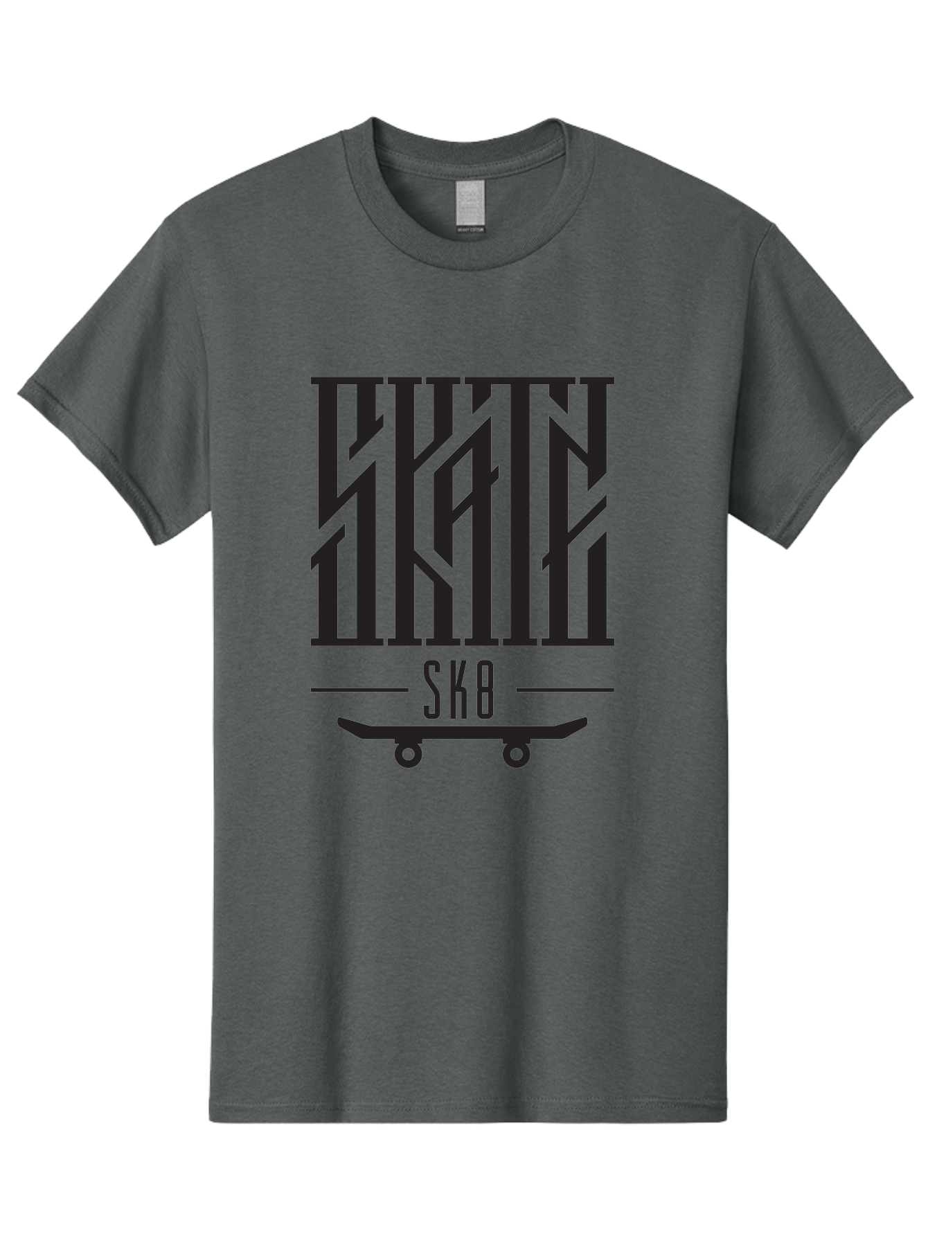 Sk8-3 Men'S Graphic Tee, 100% Cotton, Comfortable Casual Summer Wear, Machine Washable, Skateboarding, Sk8, Skate Culture, Streetwear, Extreme Sports, Graphic Design, Urban Style, Skateboard Graphics, Black And Green Design, Skateboard Art Aac162 13